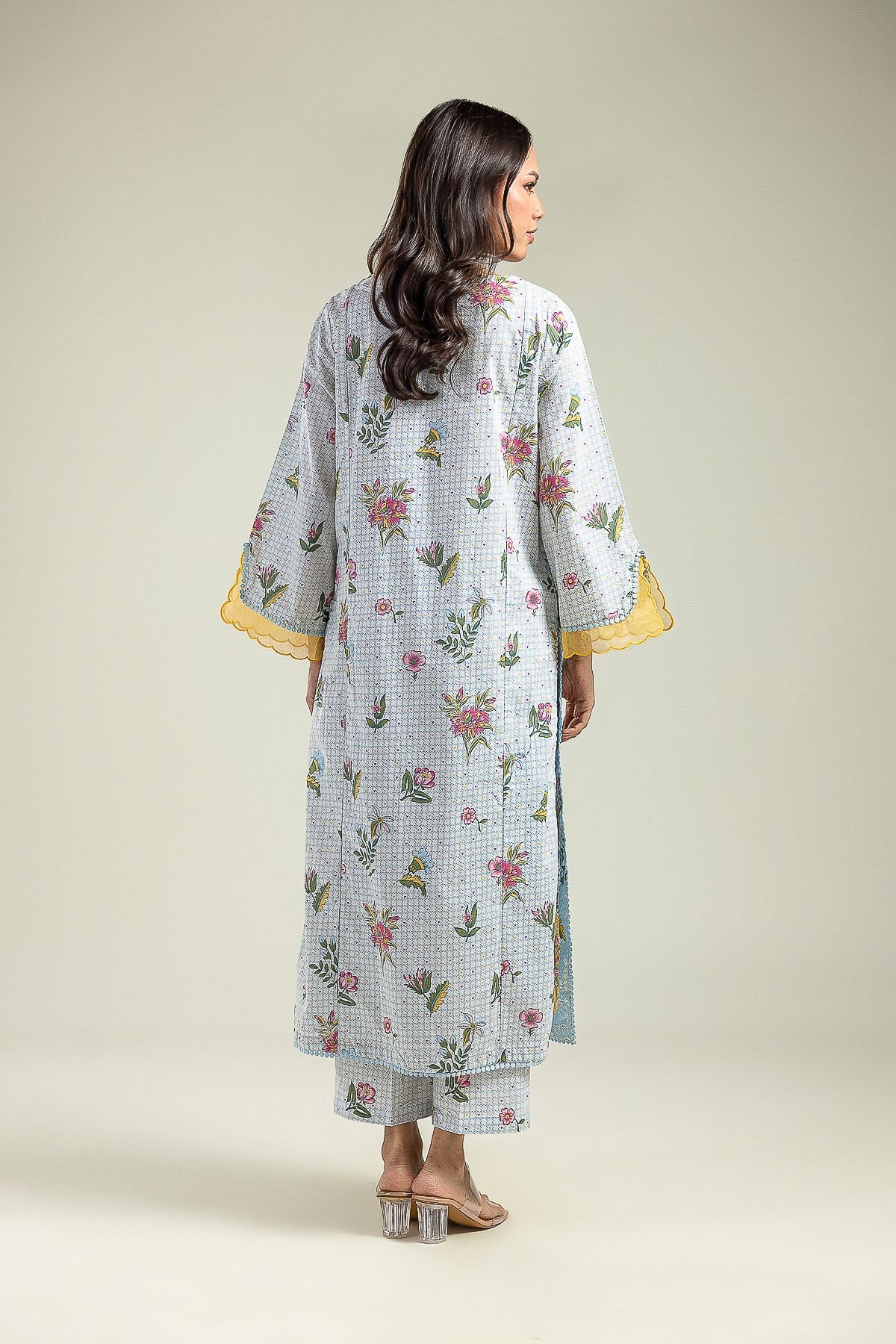 Printed Cambric Floral Cambric Kurta - 26-01-2E1-01TA-VG