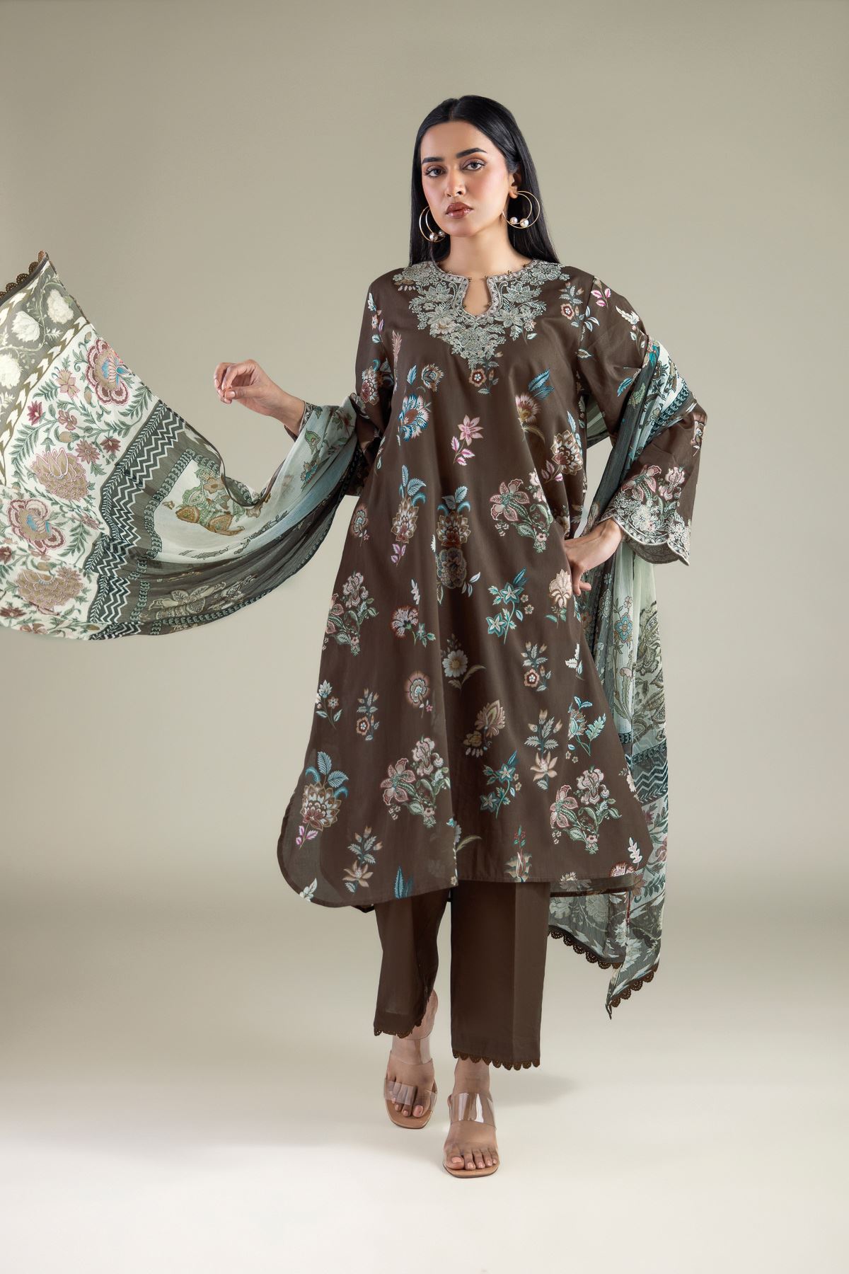 Embroidered Textured Lawn Lawn Tailored 3-Piece - T-A22-26-221FA1-VG