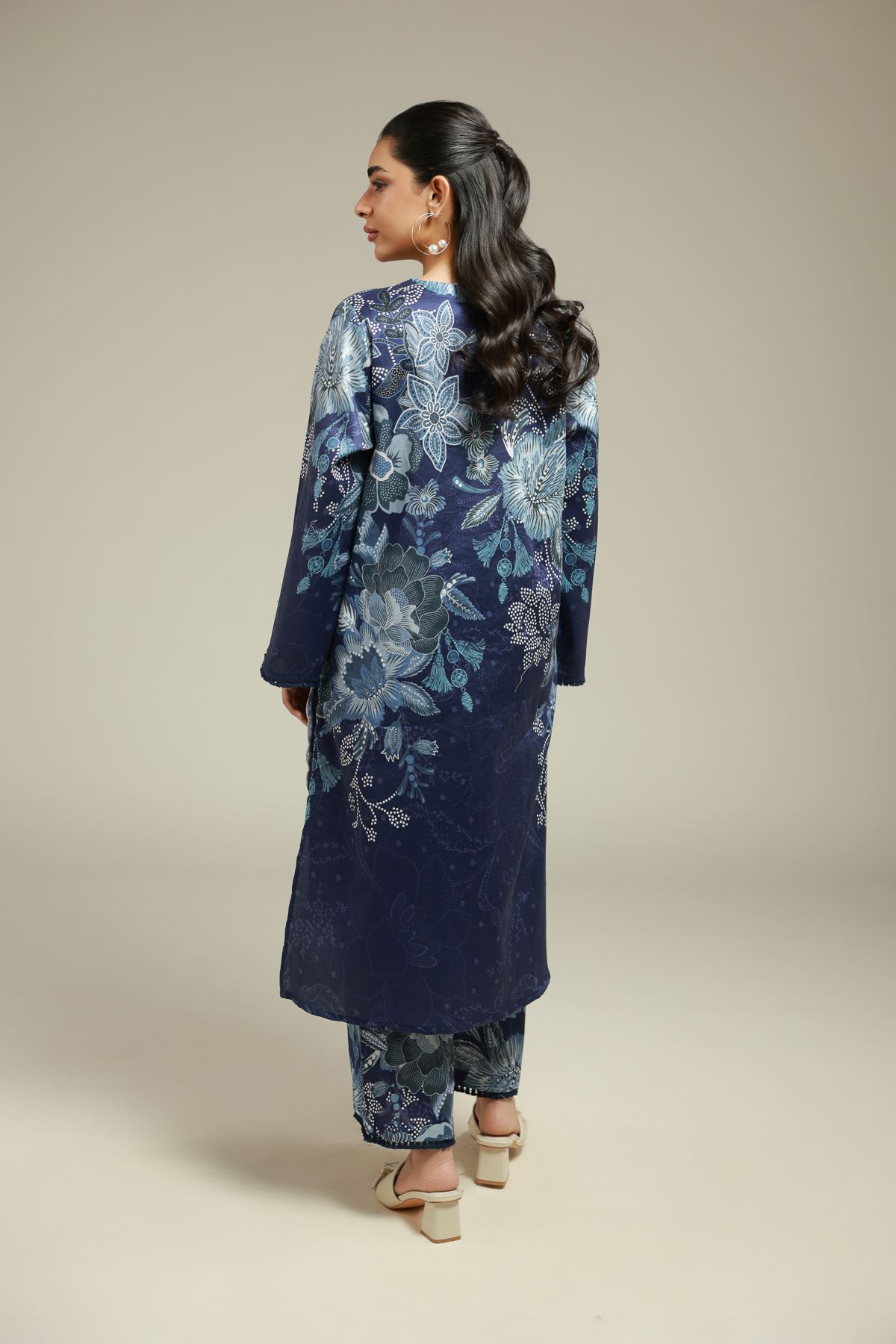 Printed Satin Fabrics 2 Piece - A112-26-117EE2-VG