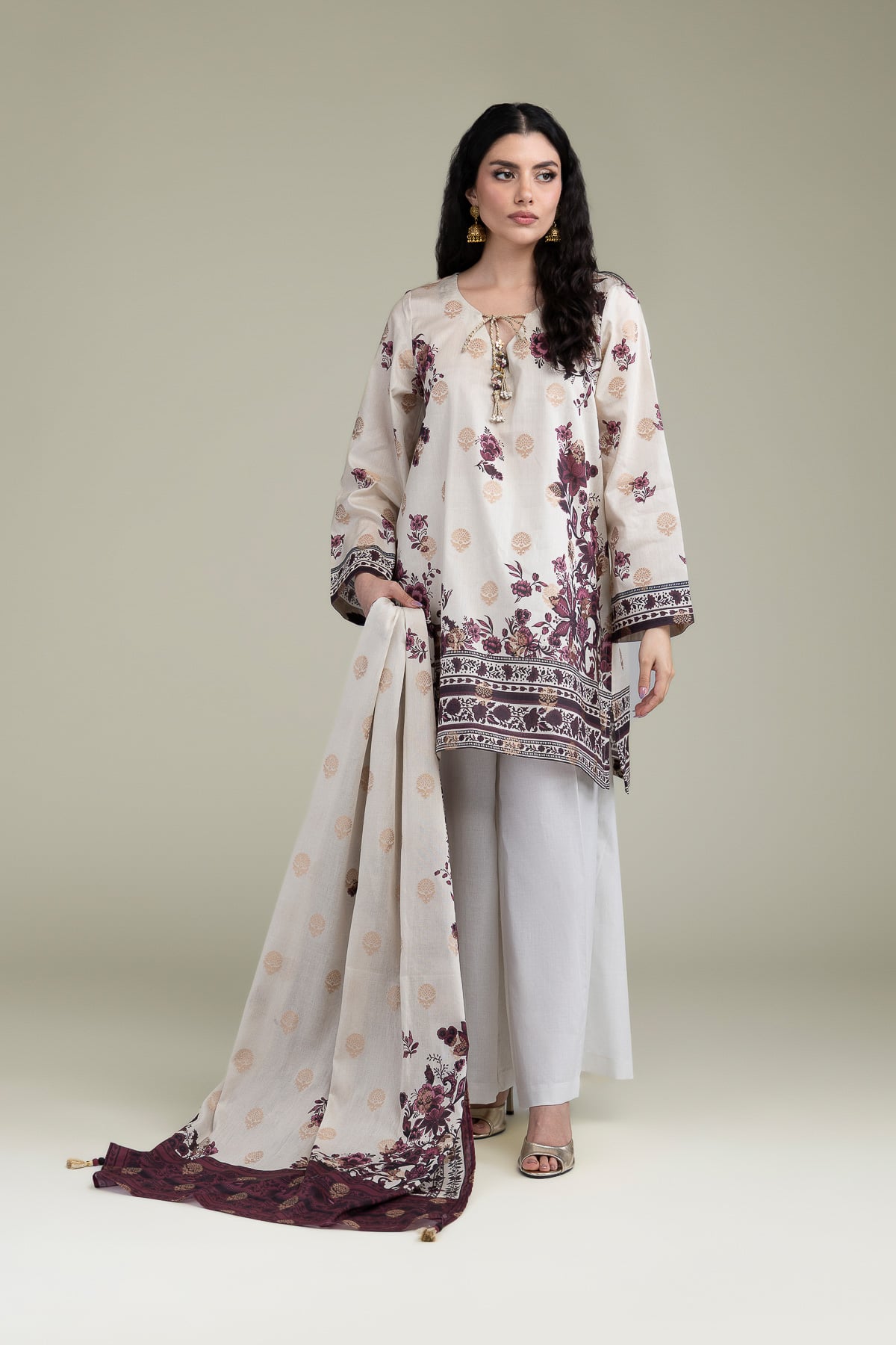 Printed Jacquard Fabrics 3 Piece - T-A33-26-207FD1-VG