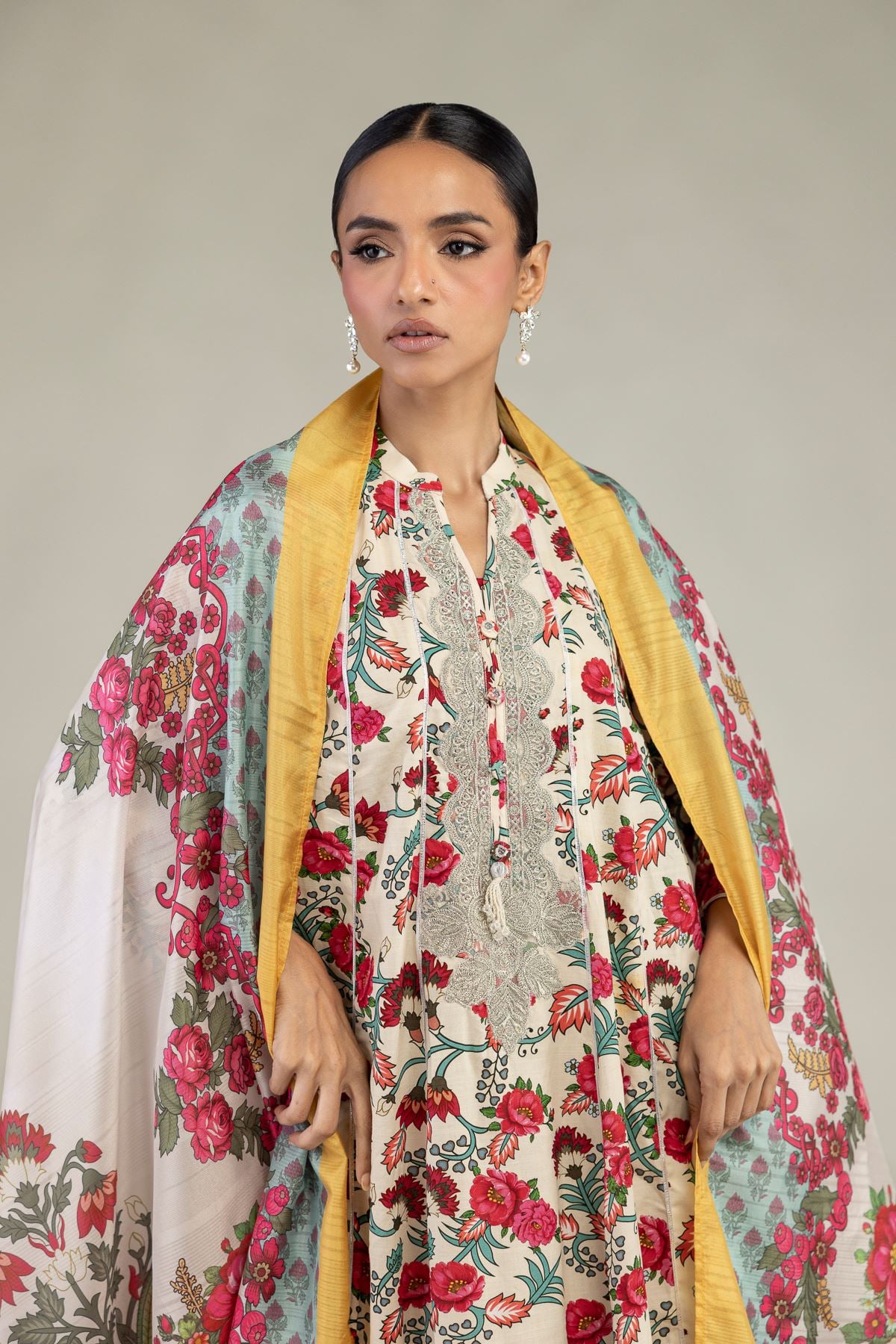 Embroidered Mesuri Dupatta - 2-26-202-A-D-VG