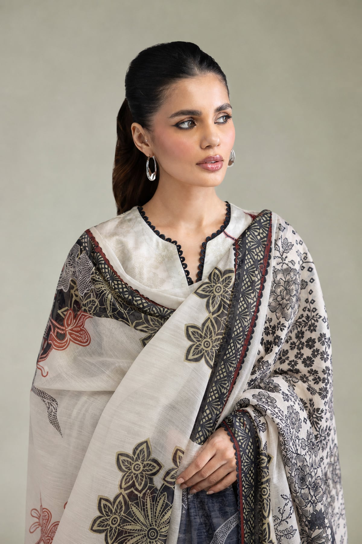 Embroidered Lawn Lawn 3-Piece Tailored - 1-26-309-B-D1-VG