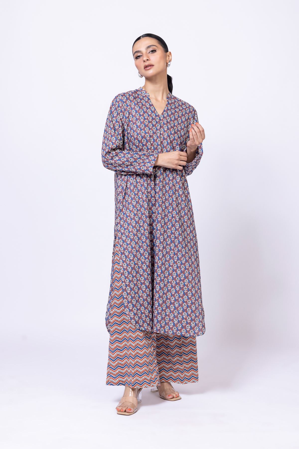 Printed Cambric Pants - 25-04E43-01TB-VG