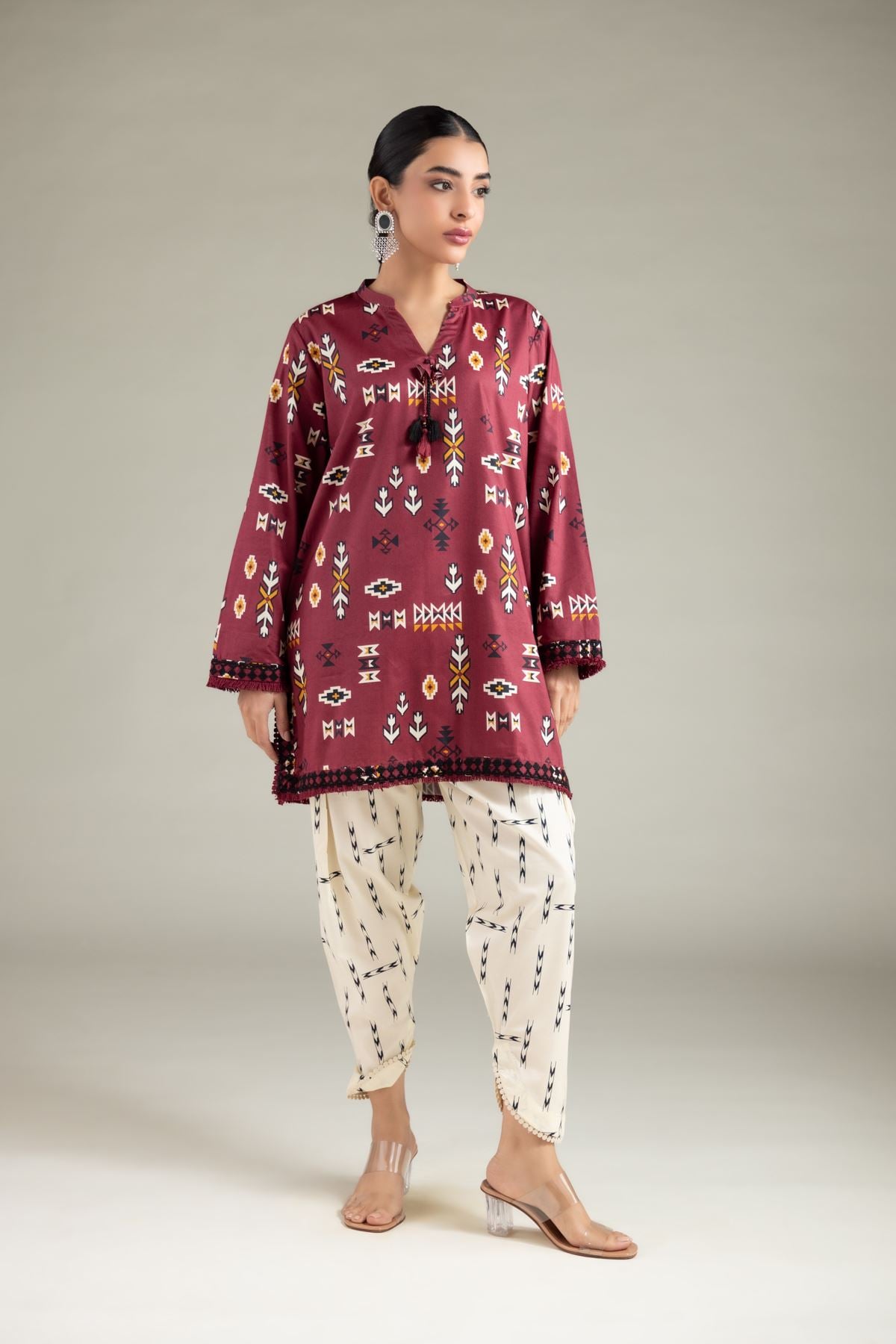 Embroidered Cotton Viscose Shalwar - 1-26-116-A-E-VG