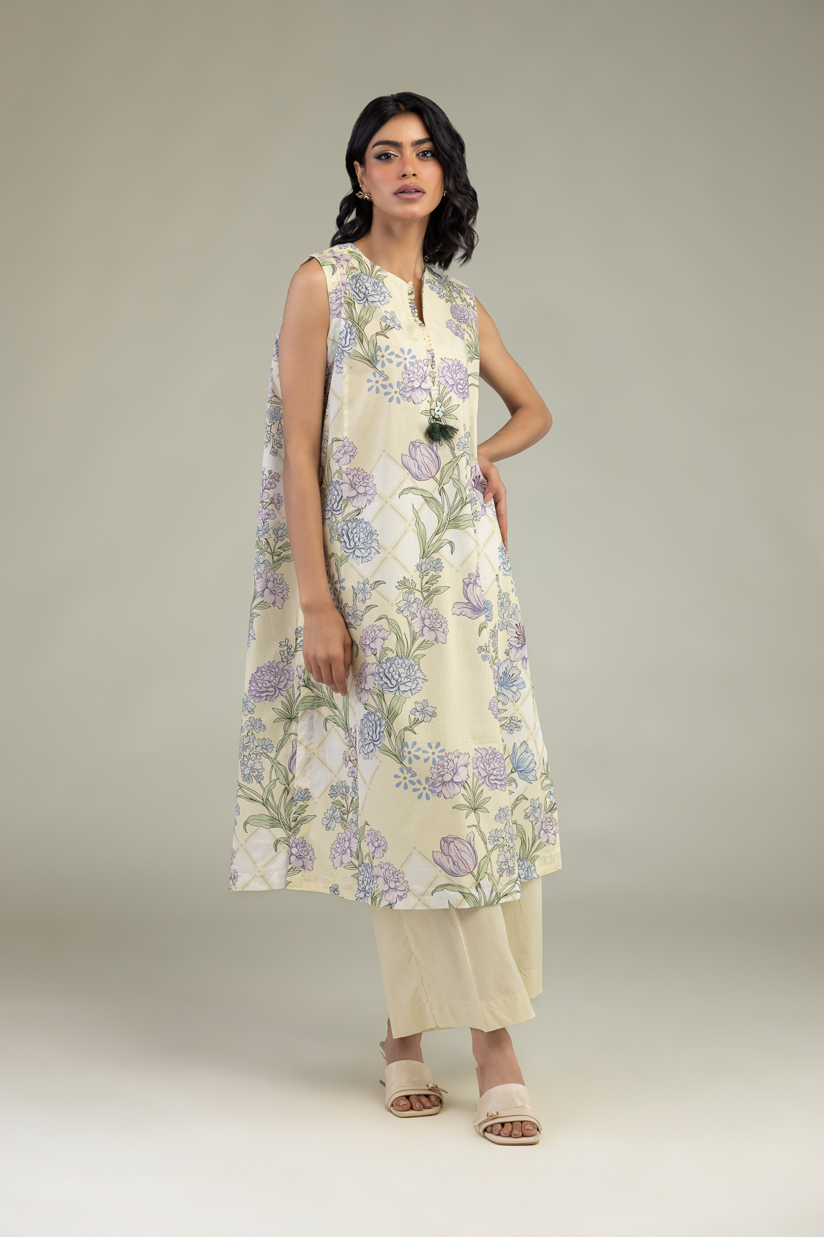 Embroidered Cambric Cambric Pants - 1-26-240-A-C1-VG