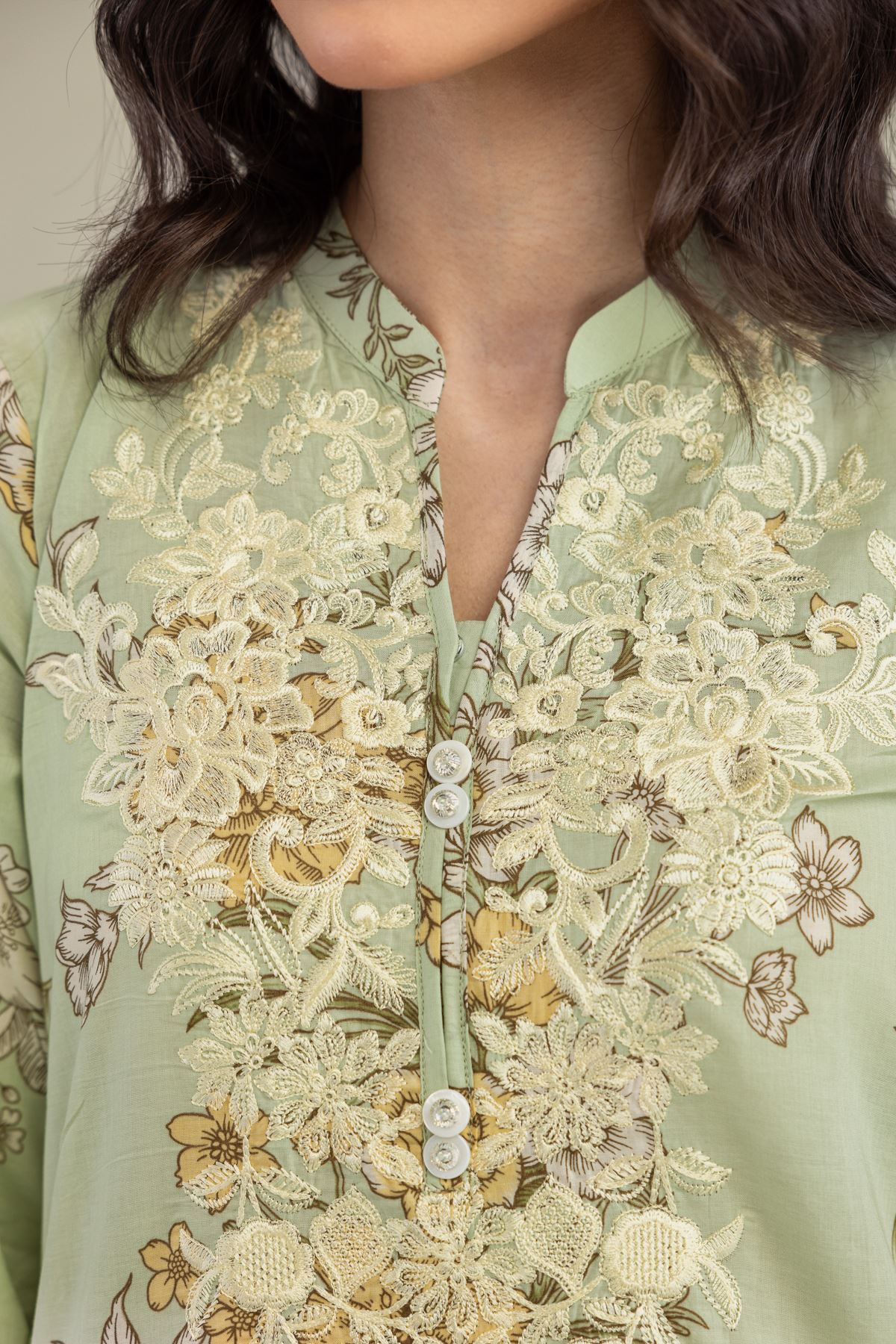 Embroidered Lawn Lawn Floral Kurta - 2-26-308-A-G1-VG