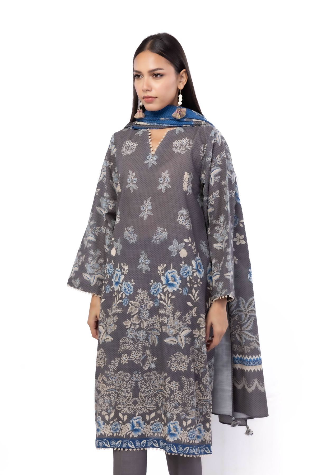 Printed Khaddar Tailored 3 Piece - KN31AST-VG