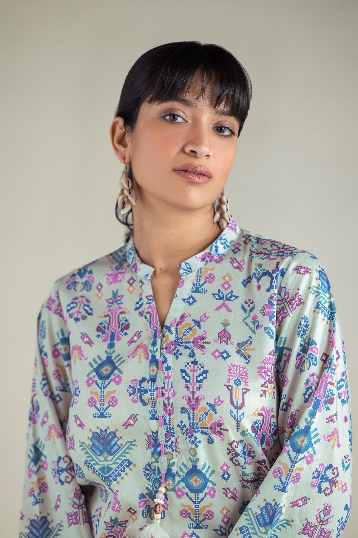 Printed Cambric Cambric Tailored 2-Piece - T-A11-26-111FD1-VG
