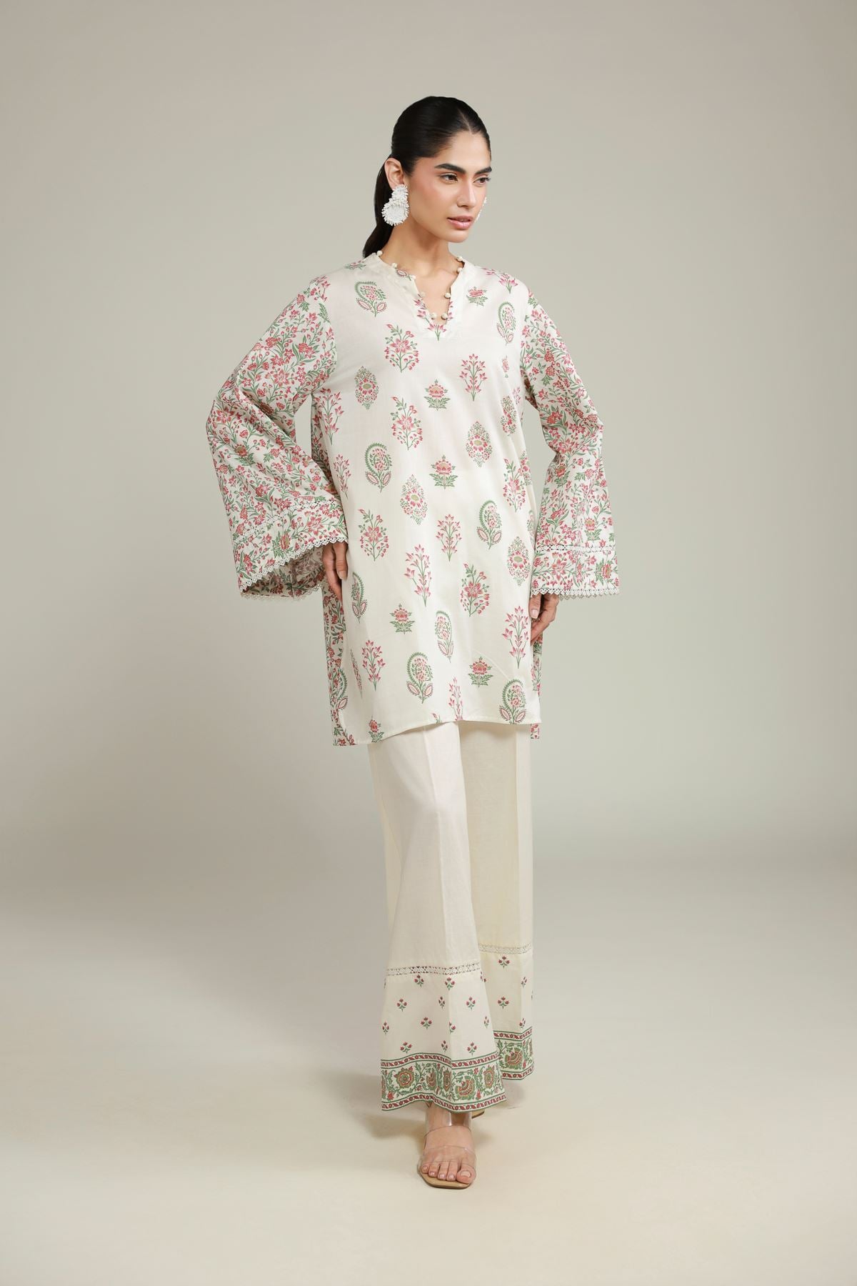 Printed Lawn Fabrics 2 Piece | Top and Bottom - A33-26-104FB1-VG