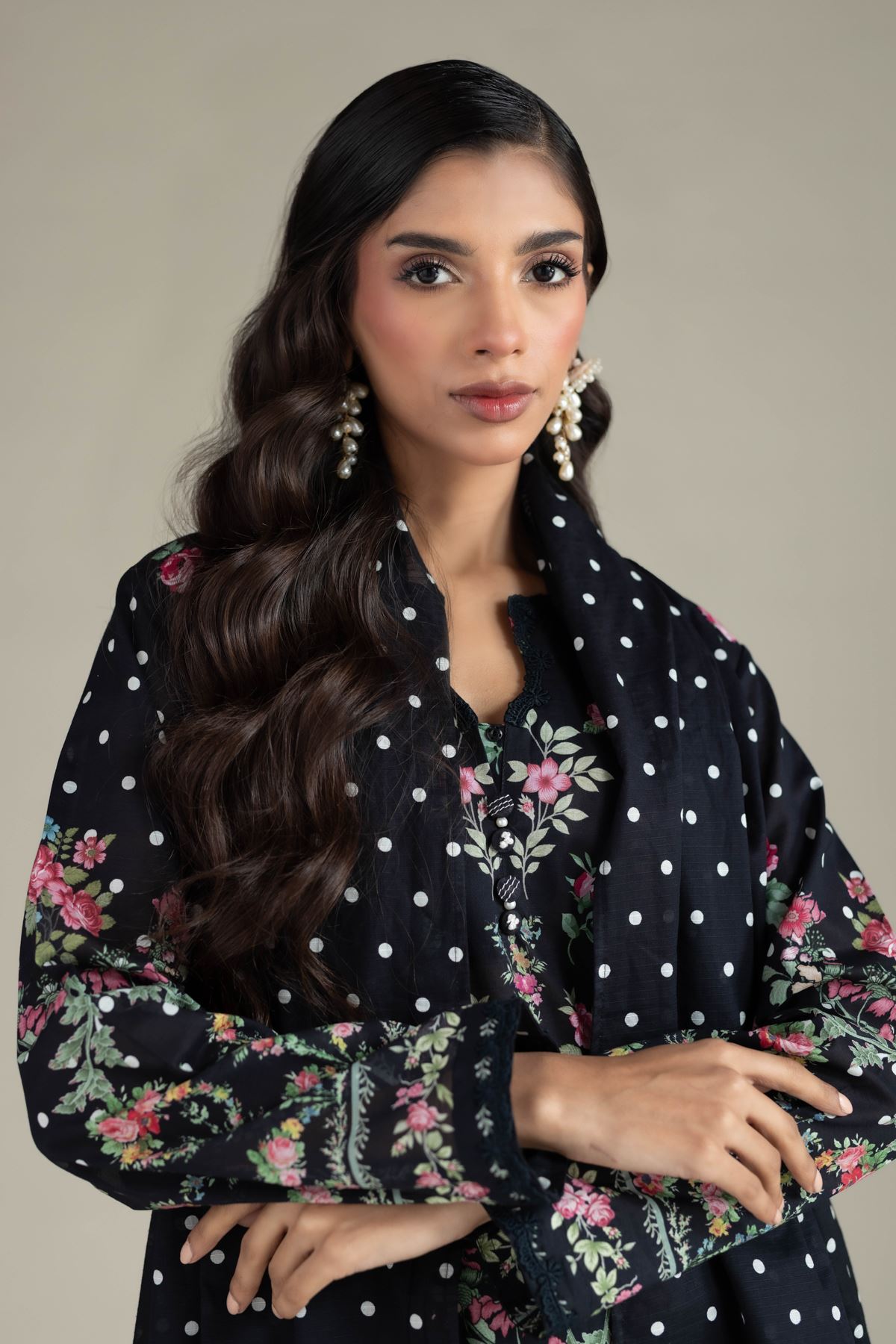 Embroidered Cambric Tailored 3 Piece - T-A22-26-111FJ1-VG