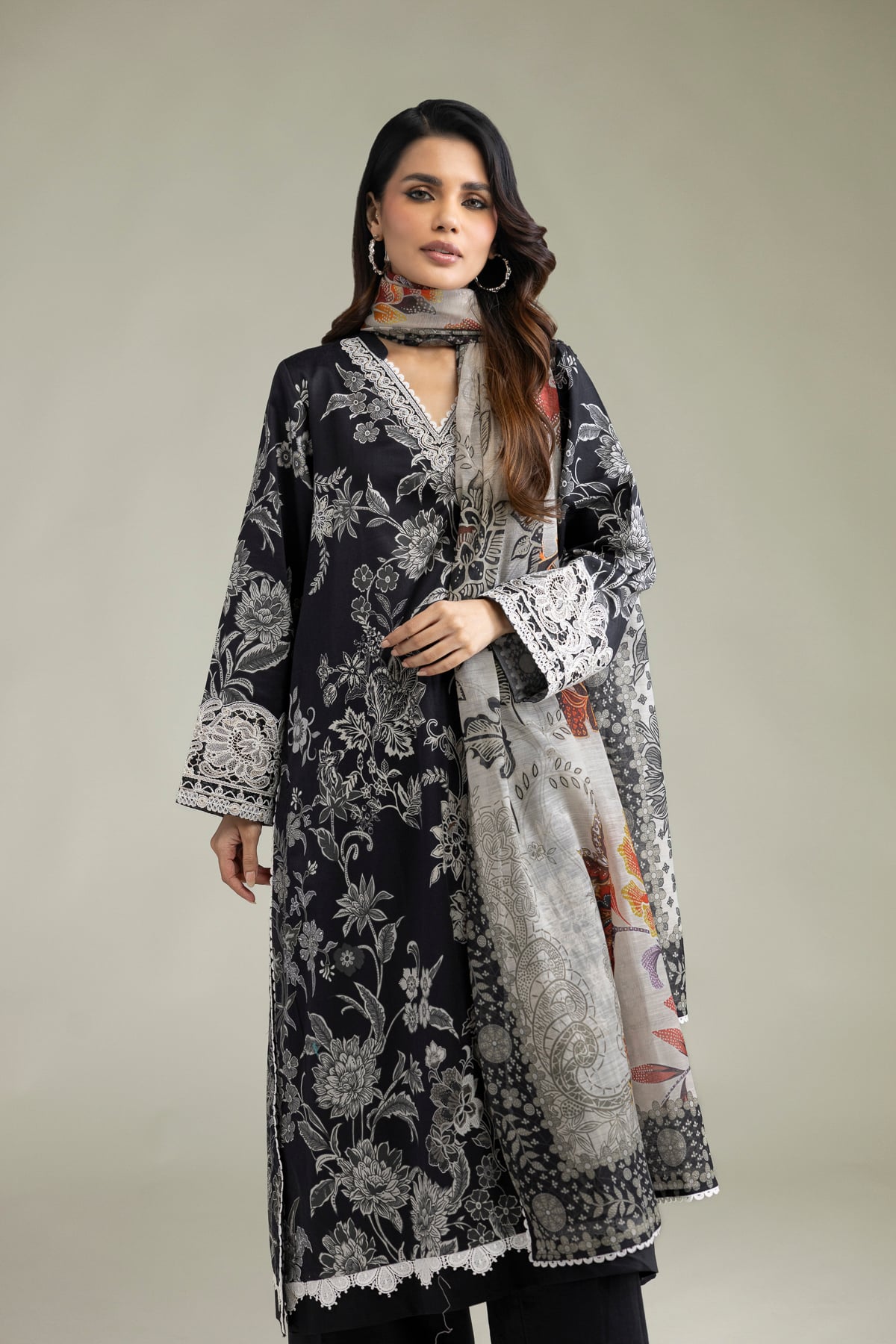 Embroidered Lawn Lawn 3-Piece Tailored - T-A33-26-207FA1-VG