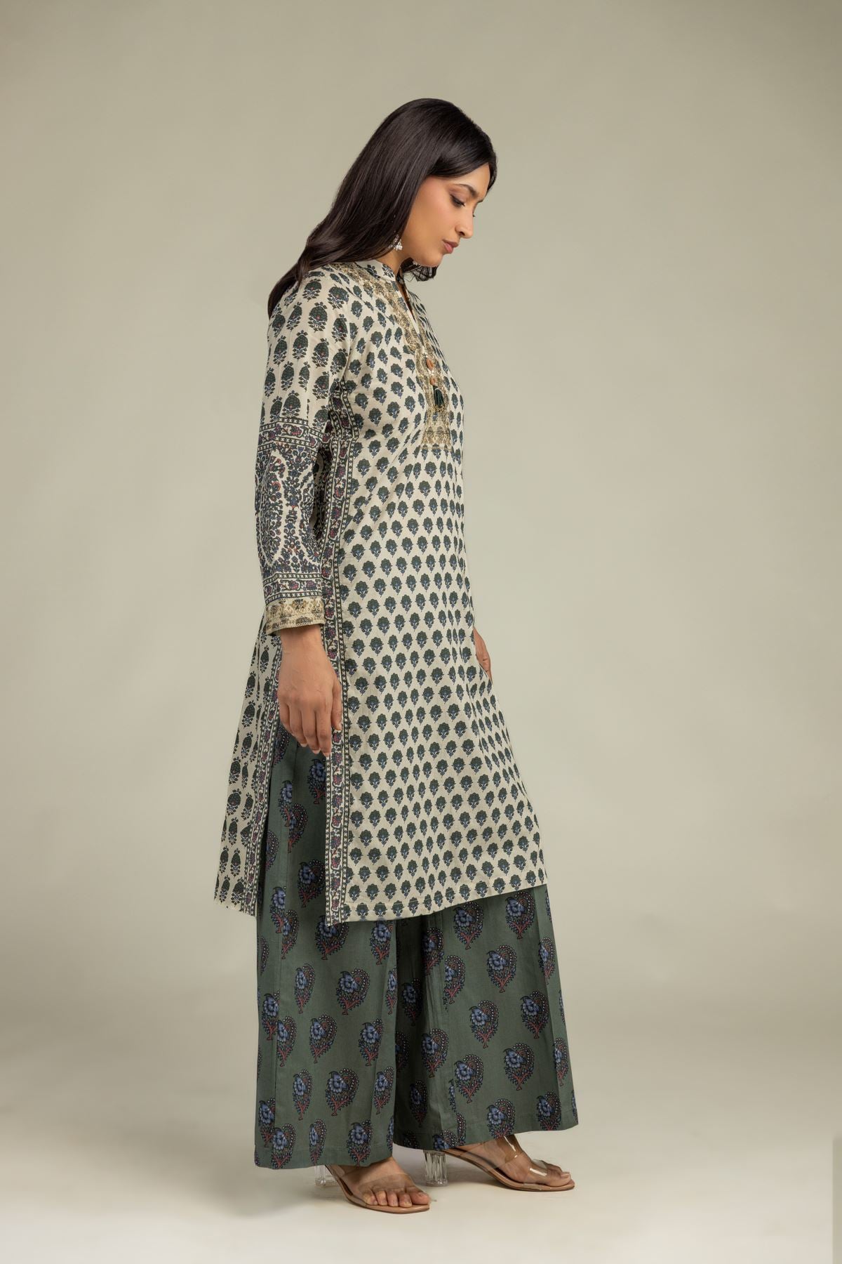 Embroidered Cambric Paisley Cambric Pants - 1-26-216-B-A1-VG