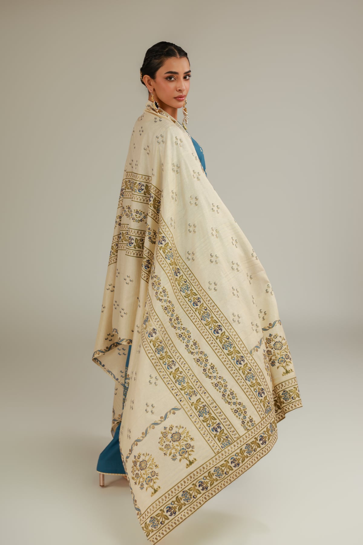 Printed Polyester Silk Dupatta - EST234118TB-VG