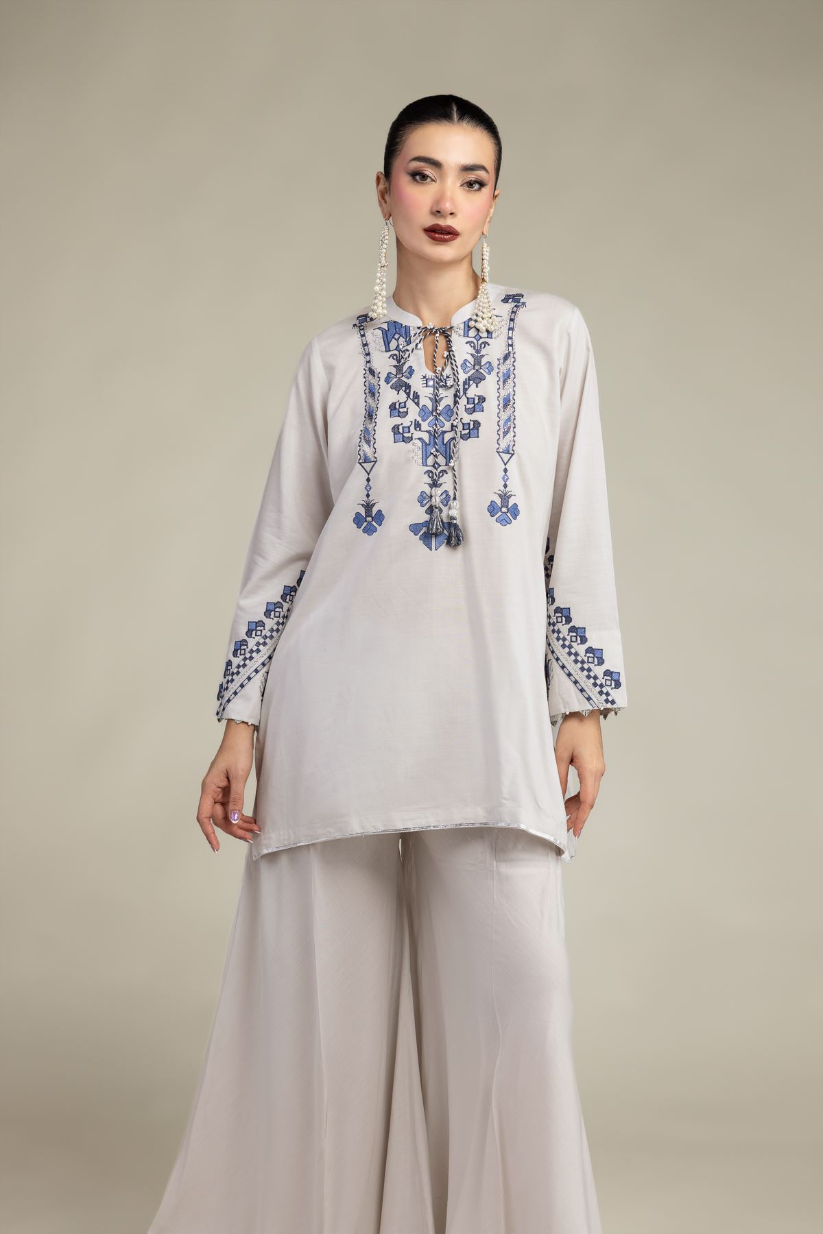 Embroidered Raw Silk Raw Silk Kurta - T-A11-26-118FI2-VG