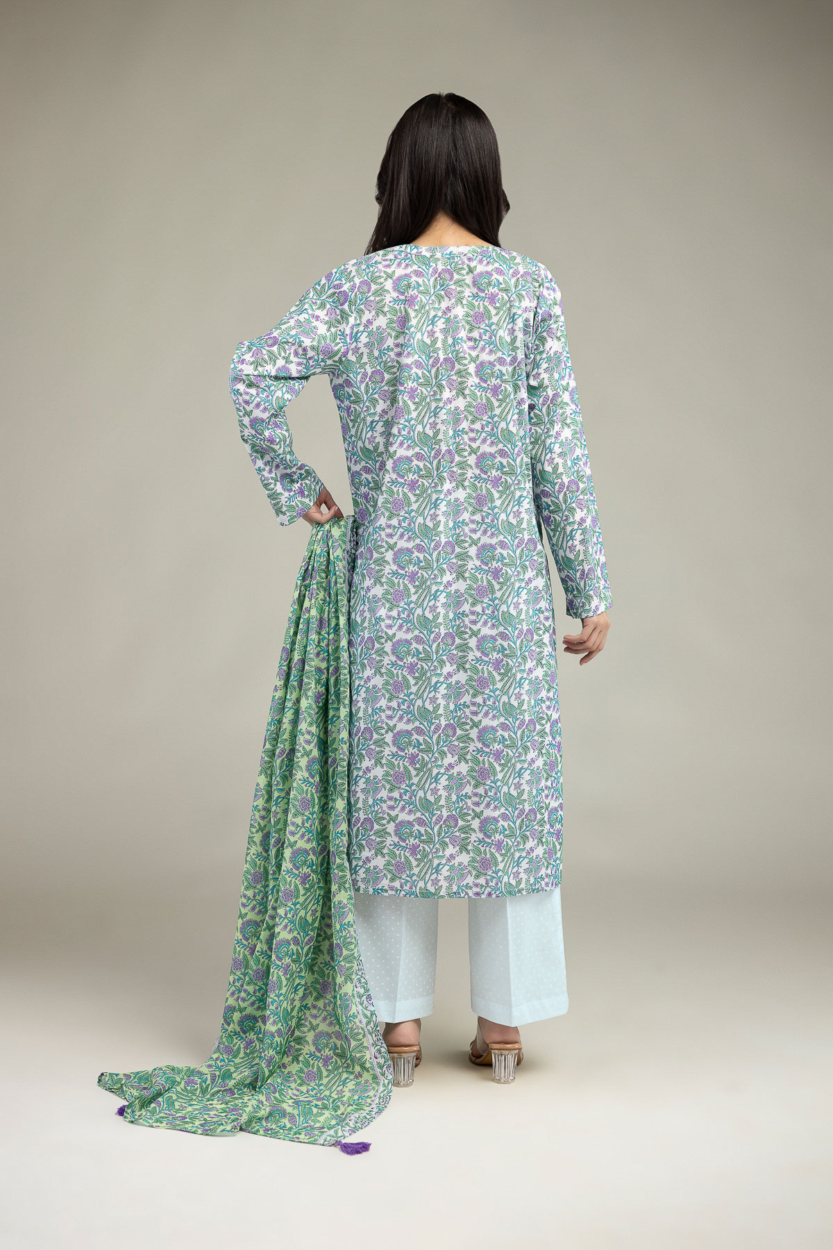 Printed Lawn Fabrics 3 Piece - 2-26-308-A-G1-VG