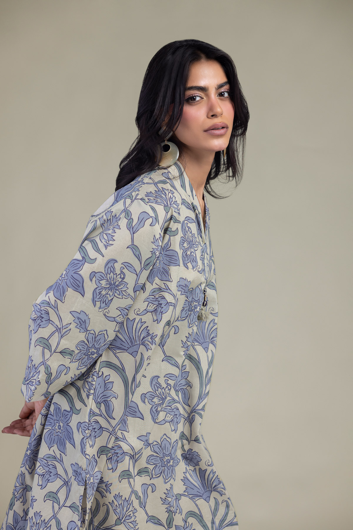 Printed Cambric Printed Cambric Kurta - B1-2-26-106-A-C-VG