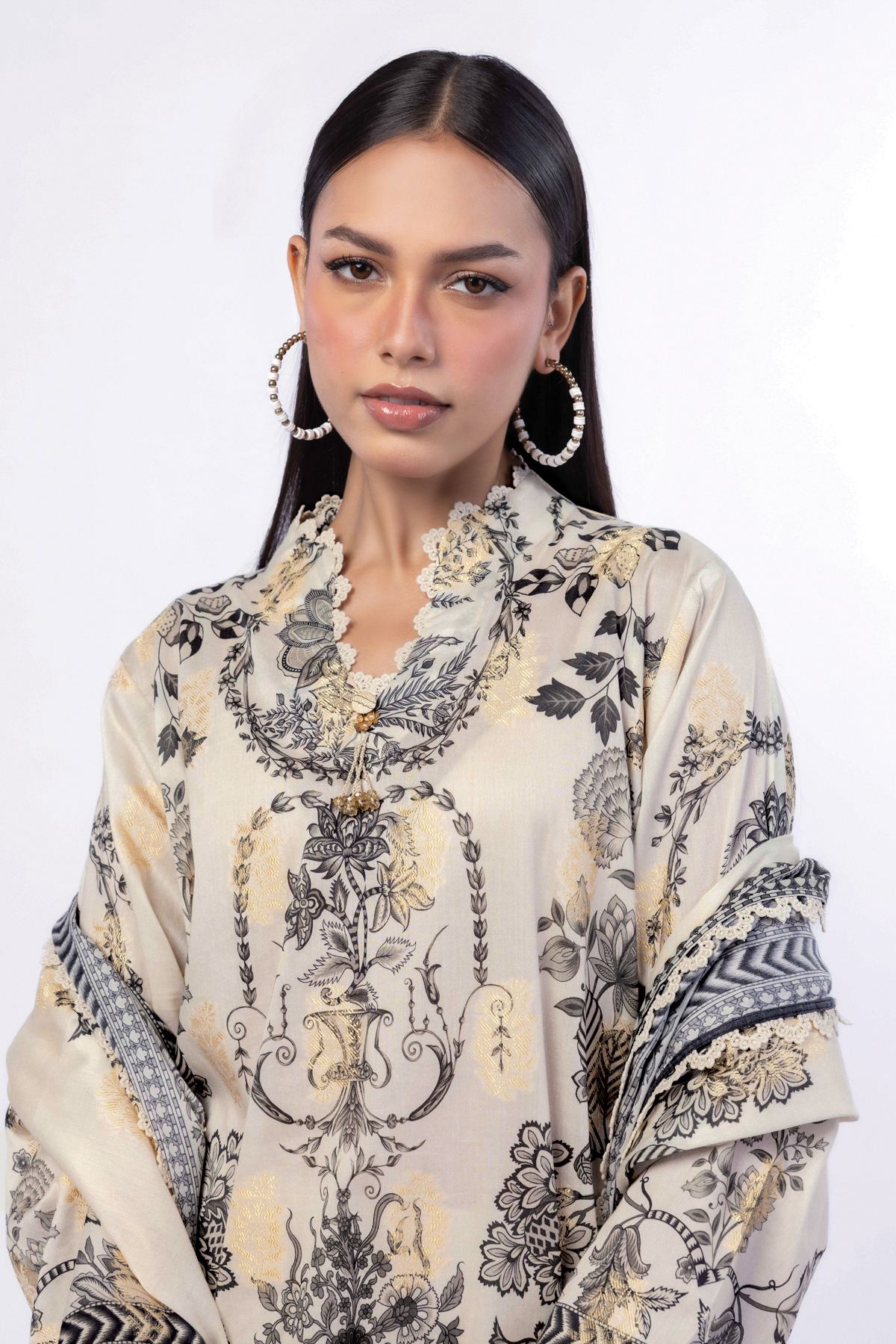 Printed Jacquard Tailored 3 Piece - T-A33-26-104FD1-VG