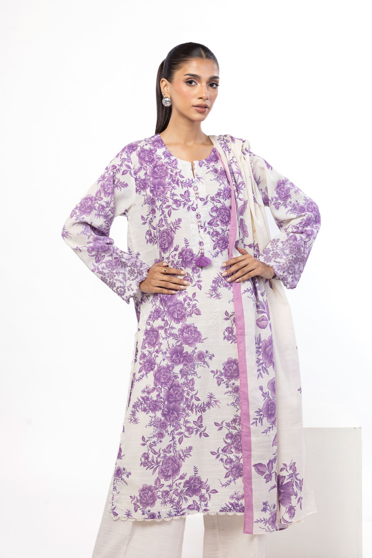 Embroidered Khaddar Tailored 3 Piece - KW30AST-VG