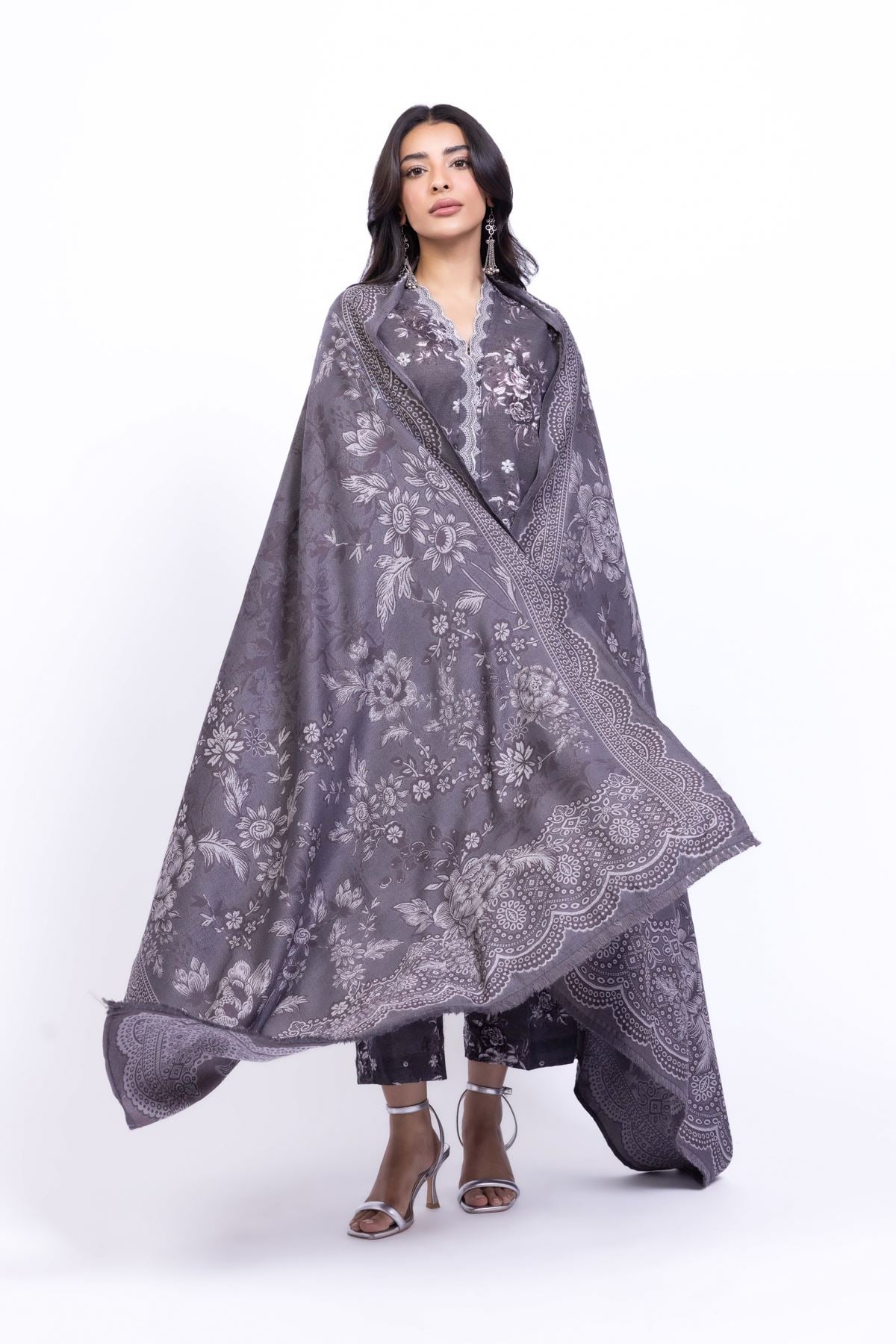 Printed Jacquard Dupatta - OTD4-EX28-04TA-VG