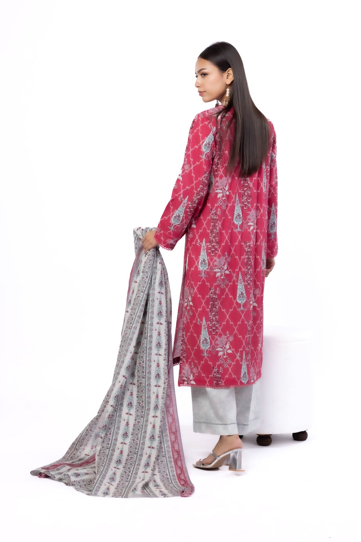 Printed Khaddar Fabrics 3 Piece - KN23A-VG