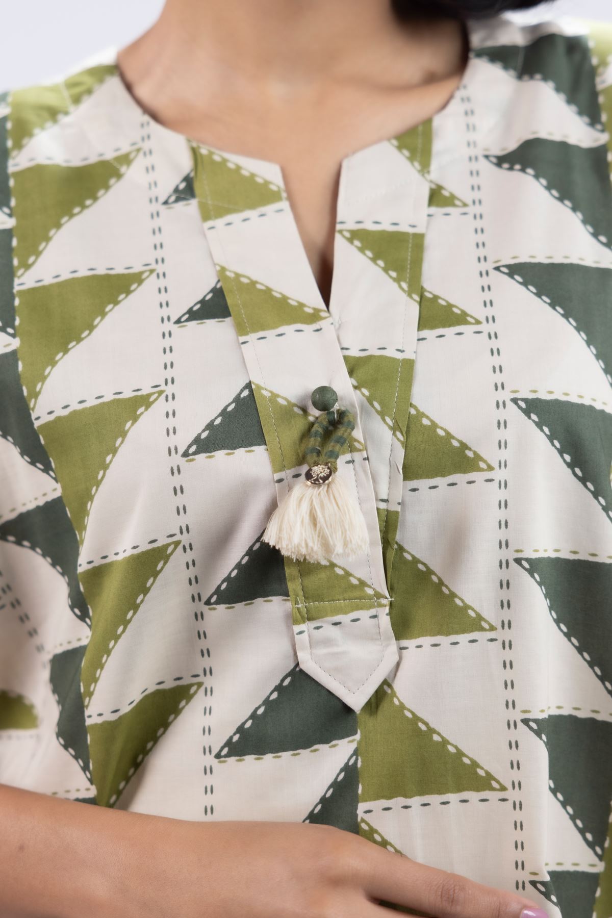 Printed Cambric Kurta - ST25086A-VG
