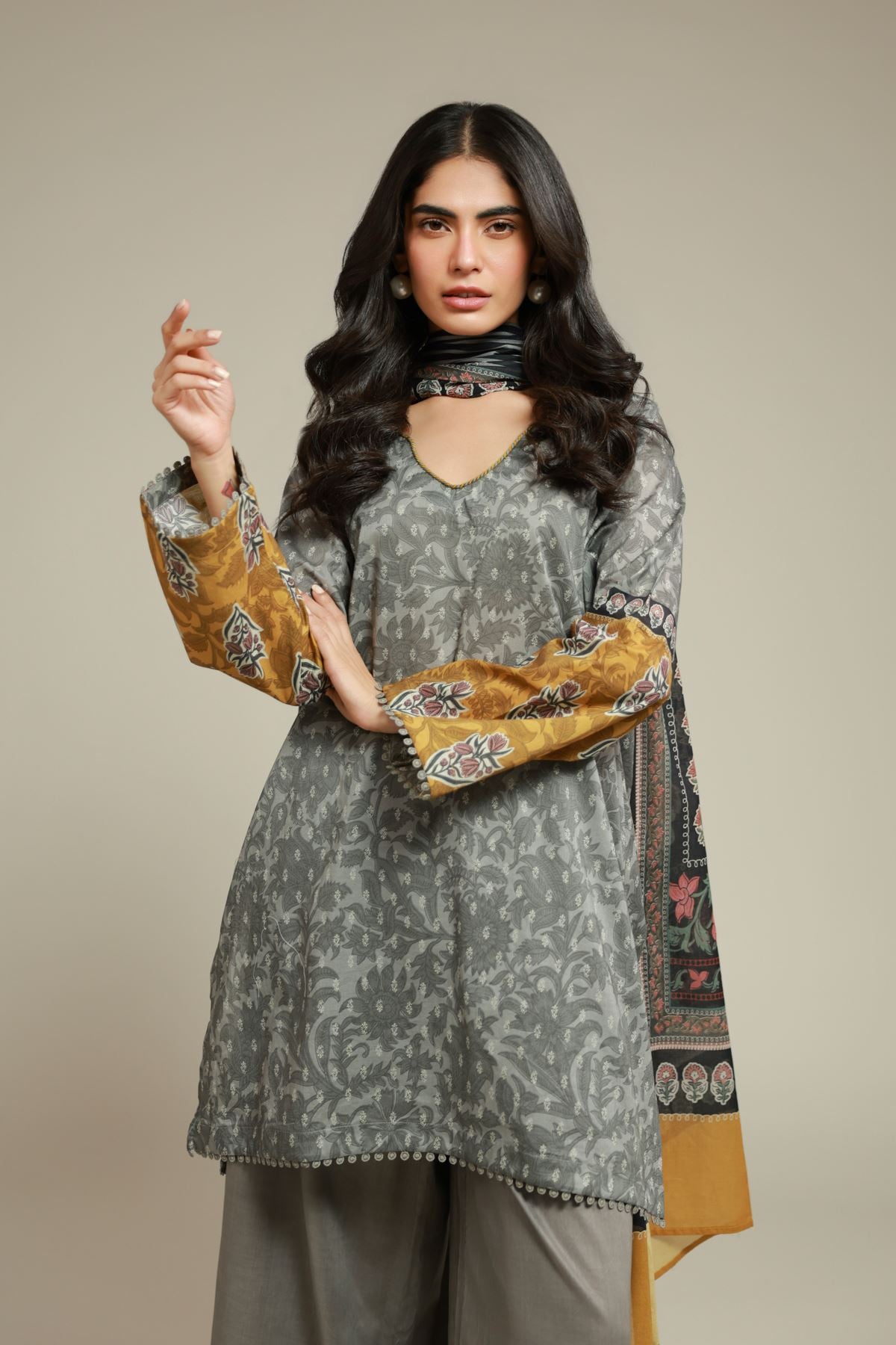 Printed Cambric Cambric Tailored 3-Piece - T-A22-26-110FF2-VG