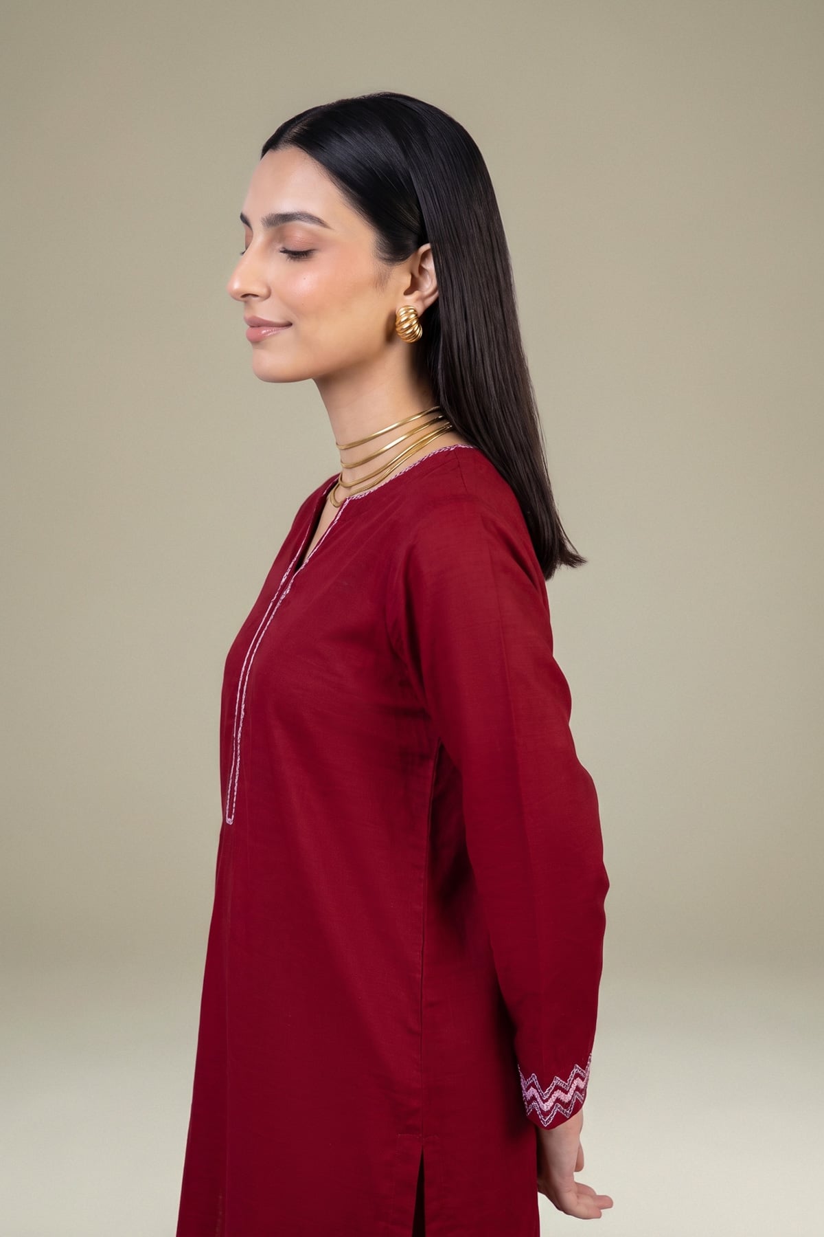Embroidered Light Khaddar Tailored 2 Piece - 2-26-202-A-D-VG