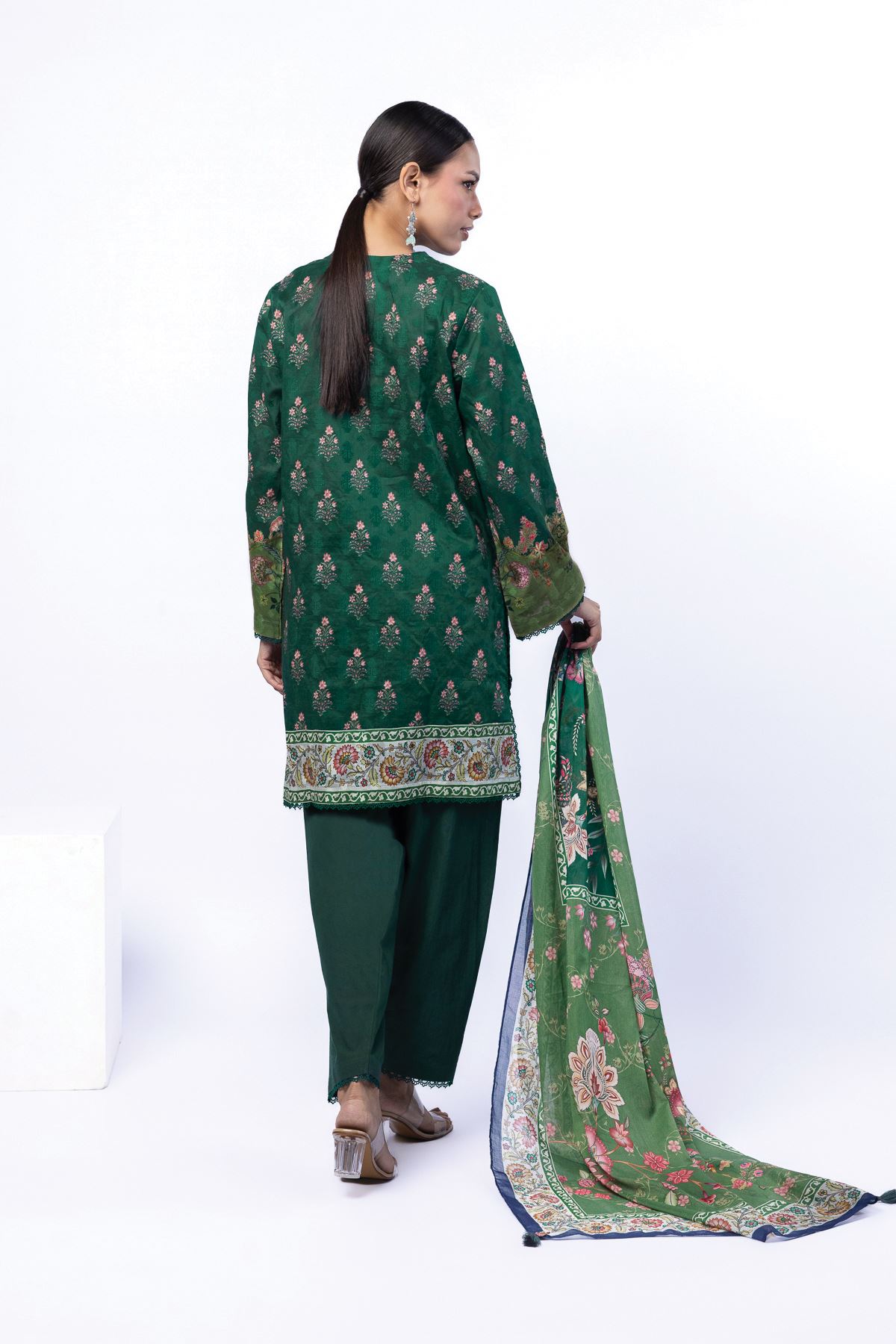 Printed Broshia Fabrics 3 Piece - A113-26-111EE1-VG