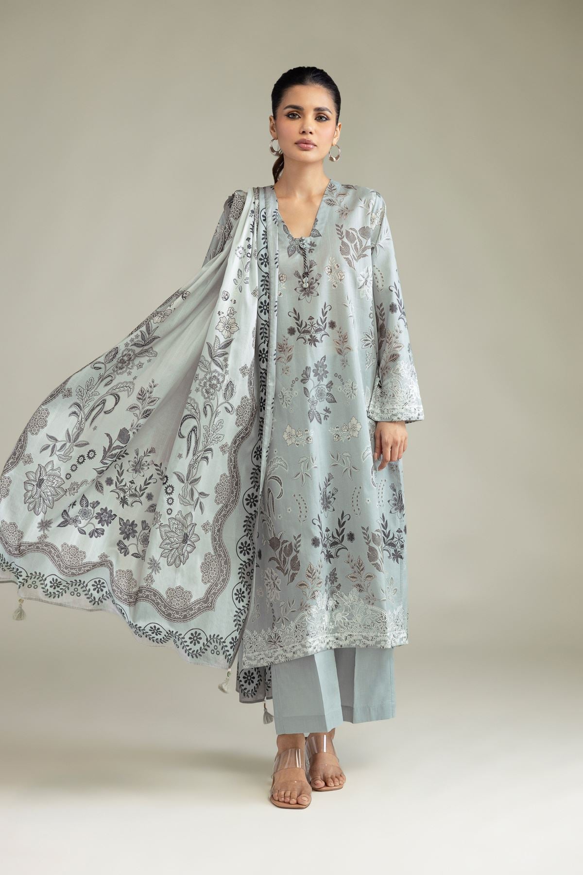 Embroidered Lawn Lawn 3-Piece Tailored - 1-26-250-B-H1-VG
