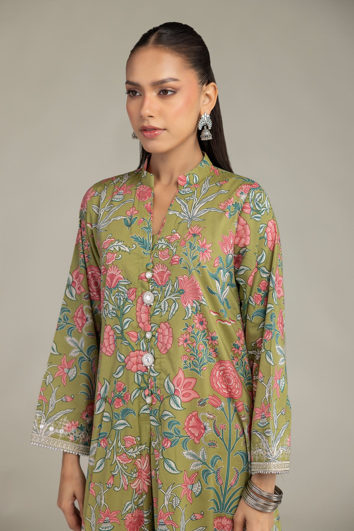 Embroidered Cotton Viscose Cotton Viscose Kurta - 12-26-106-F-D-VG