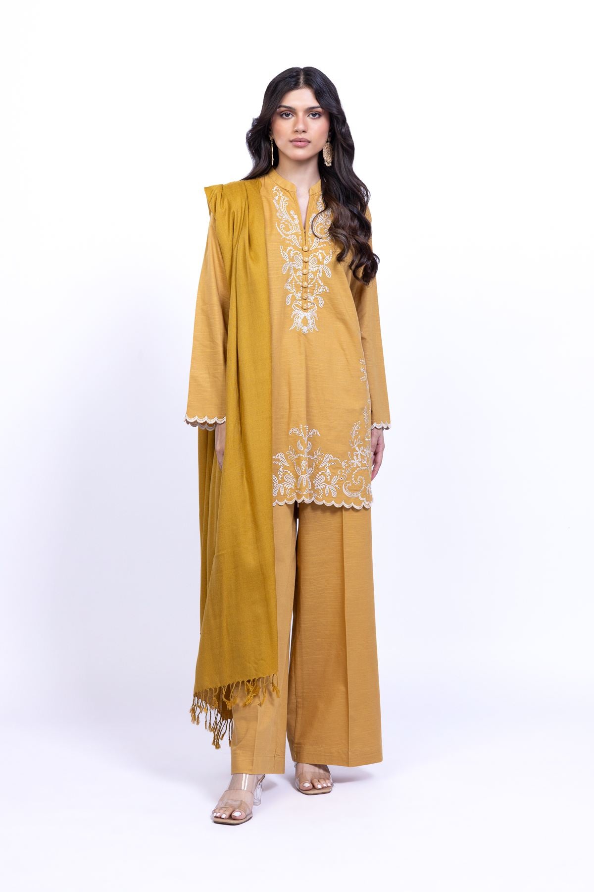 Embroidered Khaddar Kurta - 25-09-10E3-01TA-VG