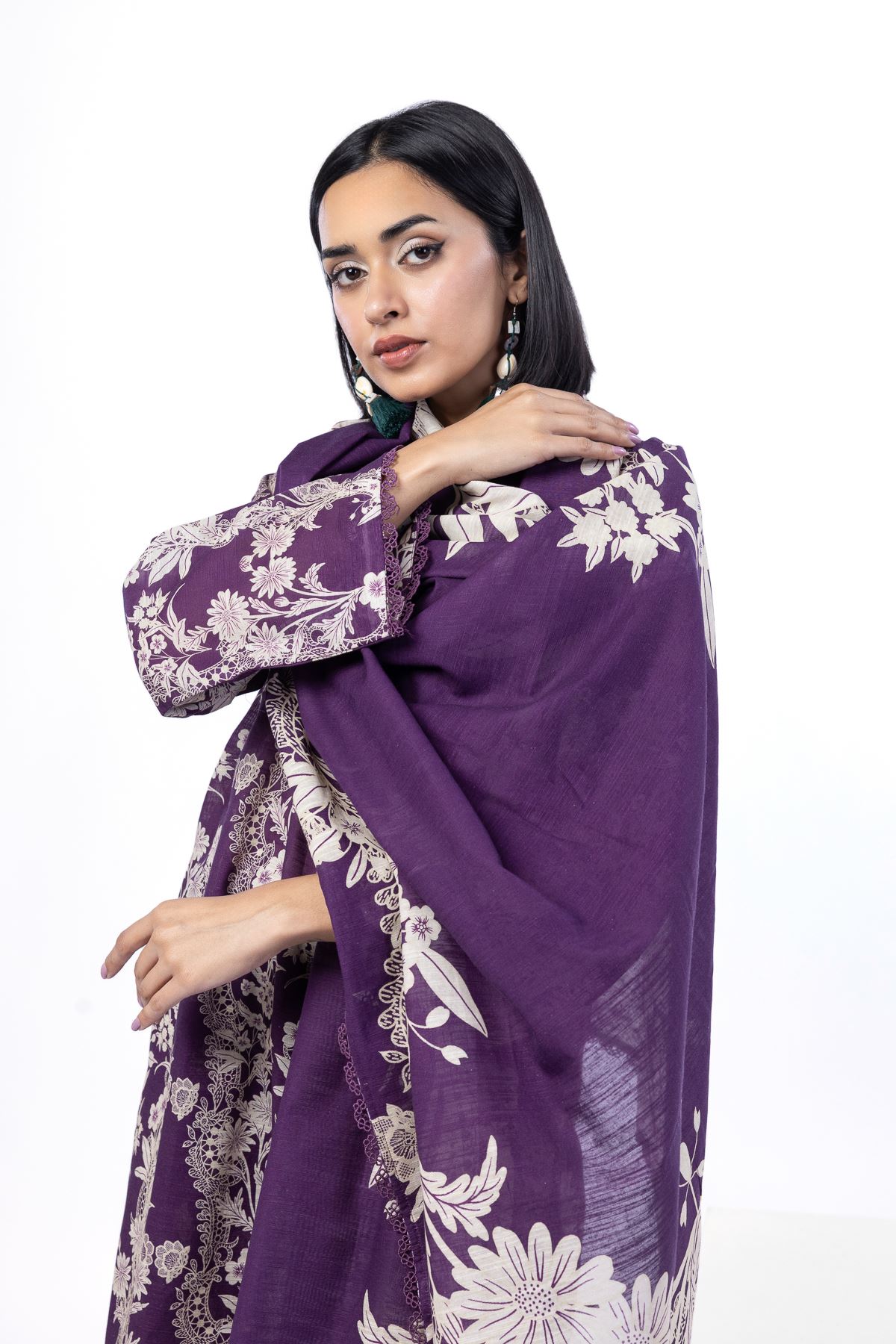 Printed Light Khaddar Fabrics 3 Piece - KW38A-VG