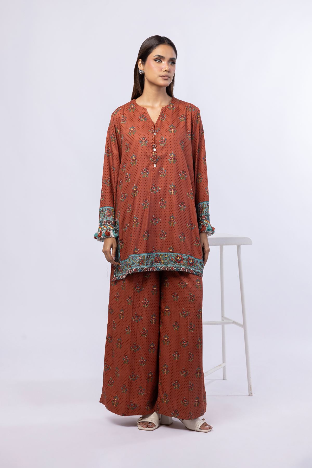 Printed Viscose Crepe Kurta - 25-09-9S1-04TA-VG