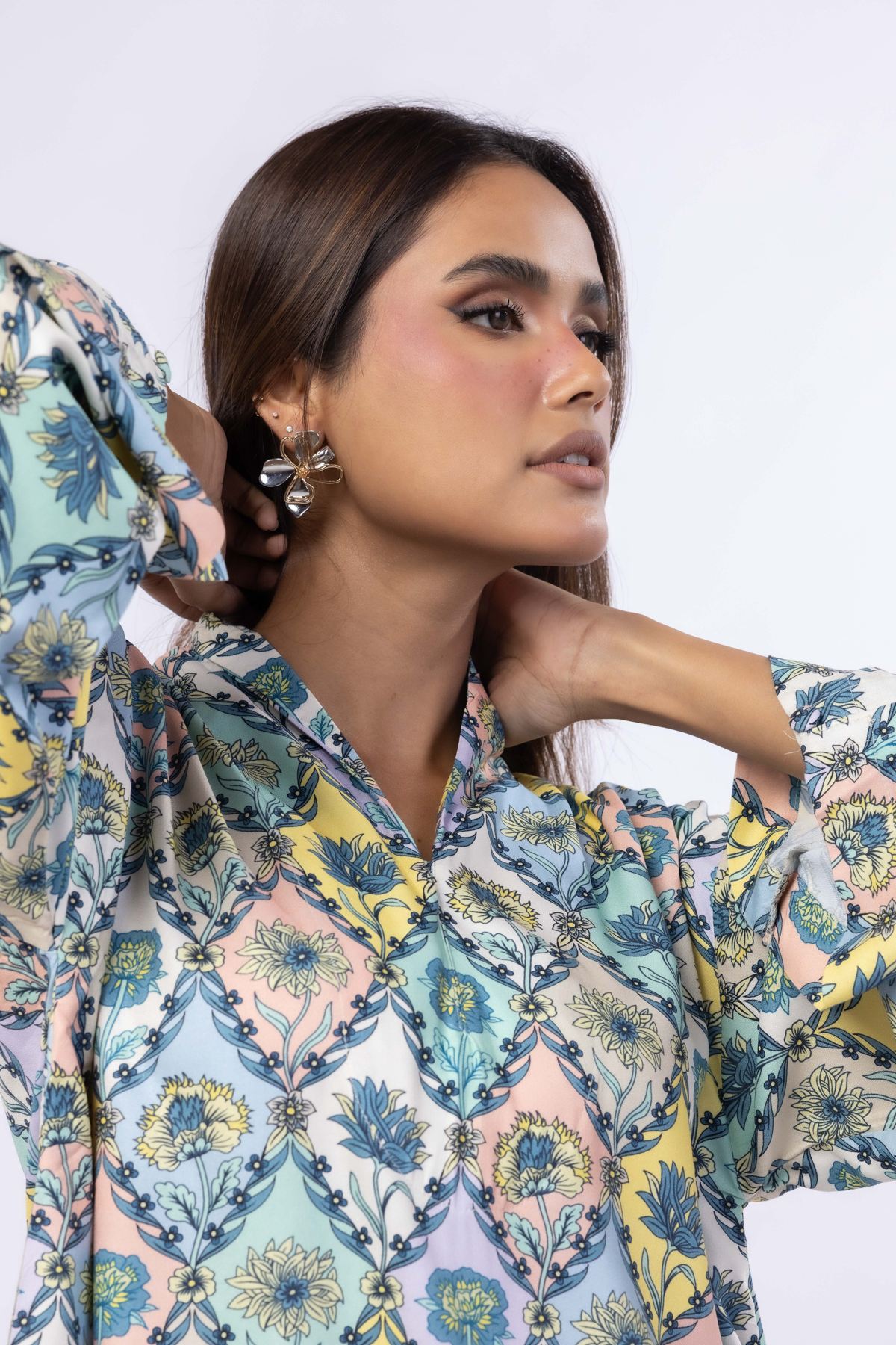 Printed Viscose Crepe Kurta - 25-09-10E1-05TB-VG