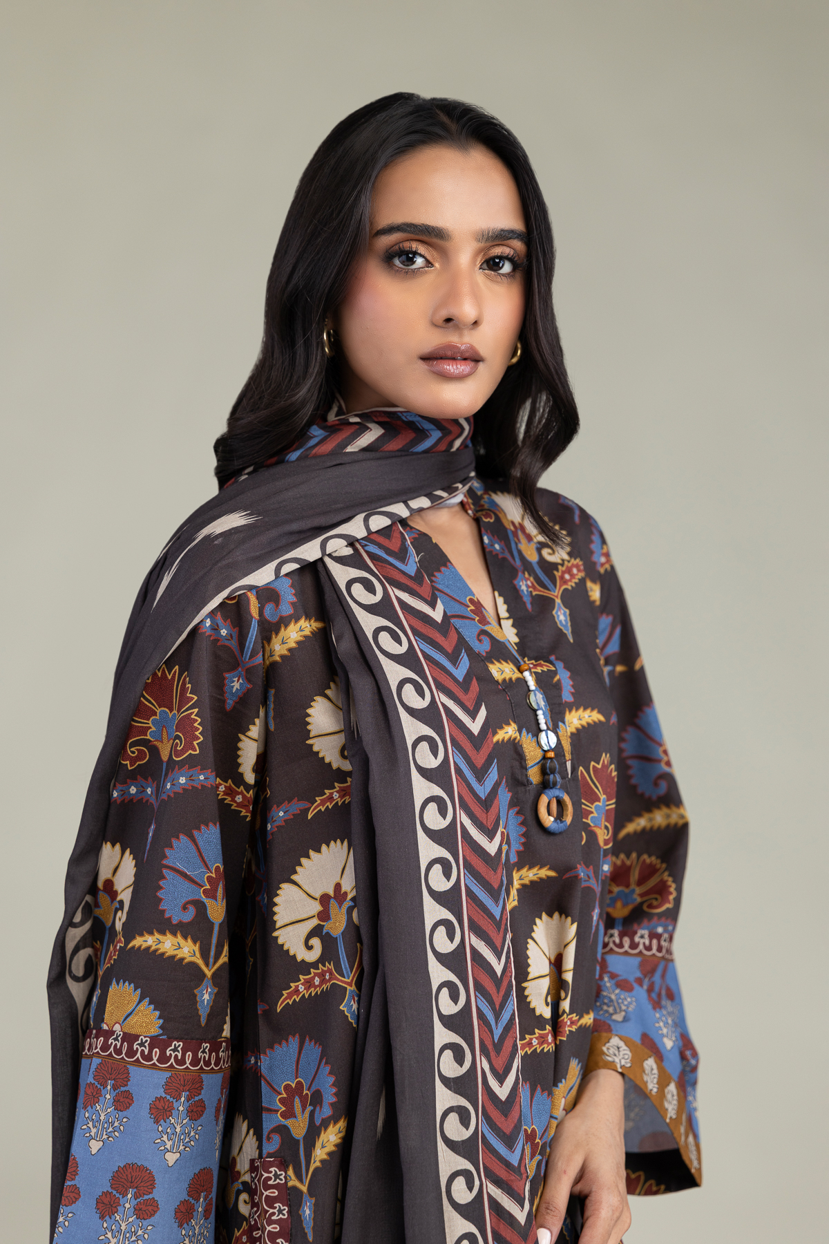 Printed Lawn Printed Lawn Dupatta - 1-26-303-C-B1-VG