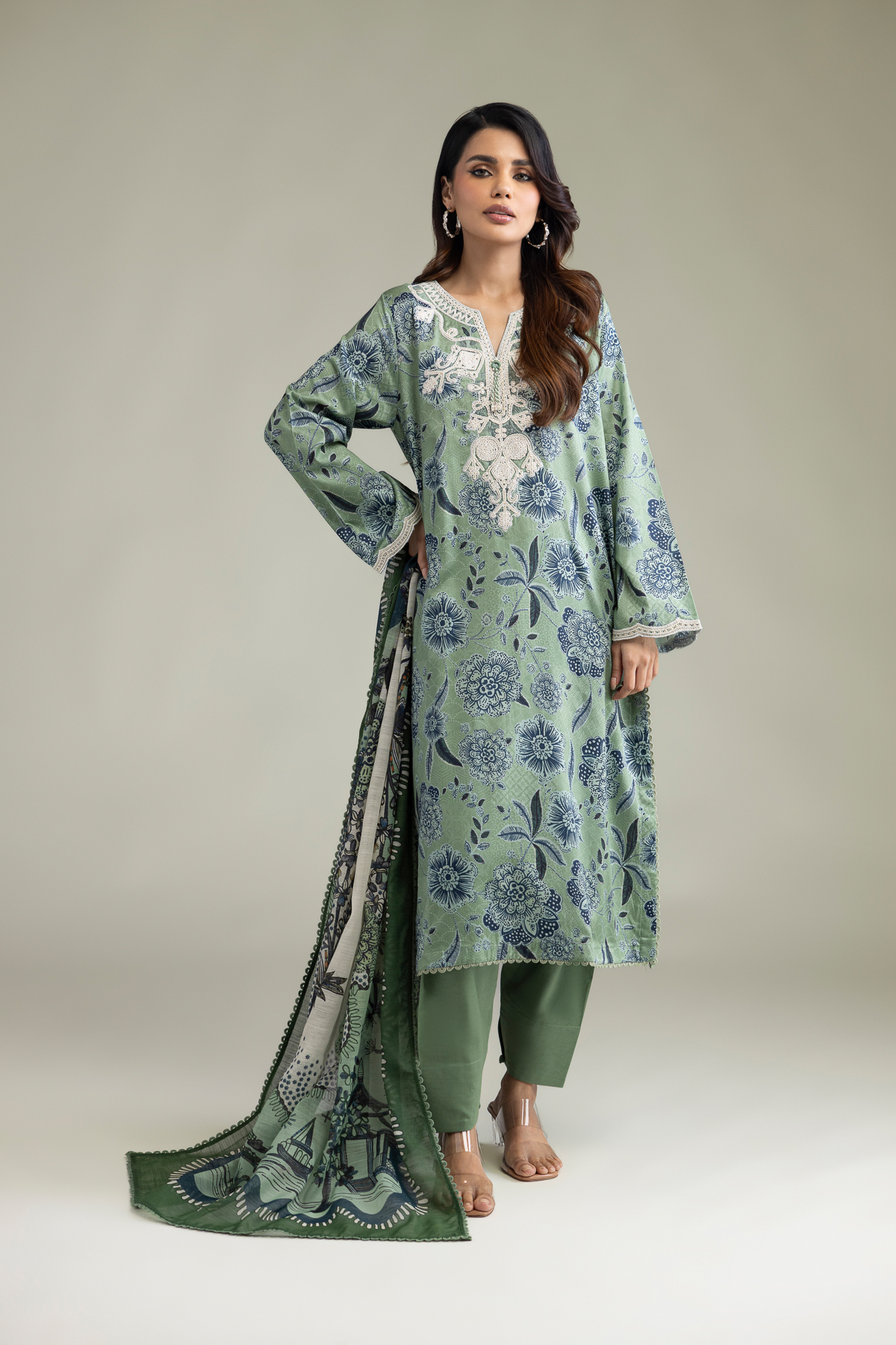 Embroidered Lawn Lawn 3-Piece Tailored - 1-26-250-B-H1-VG