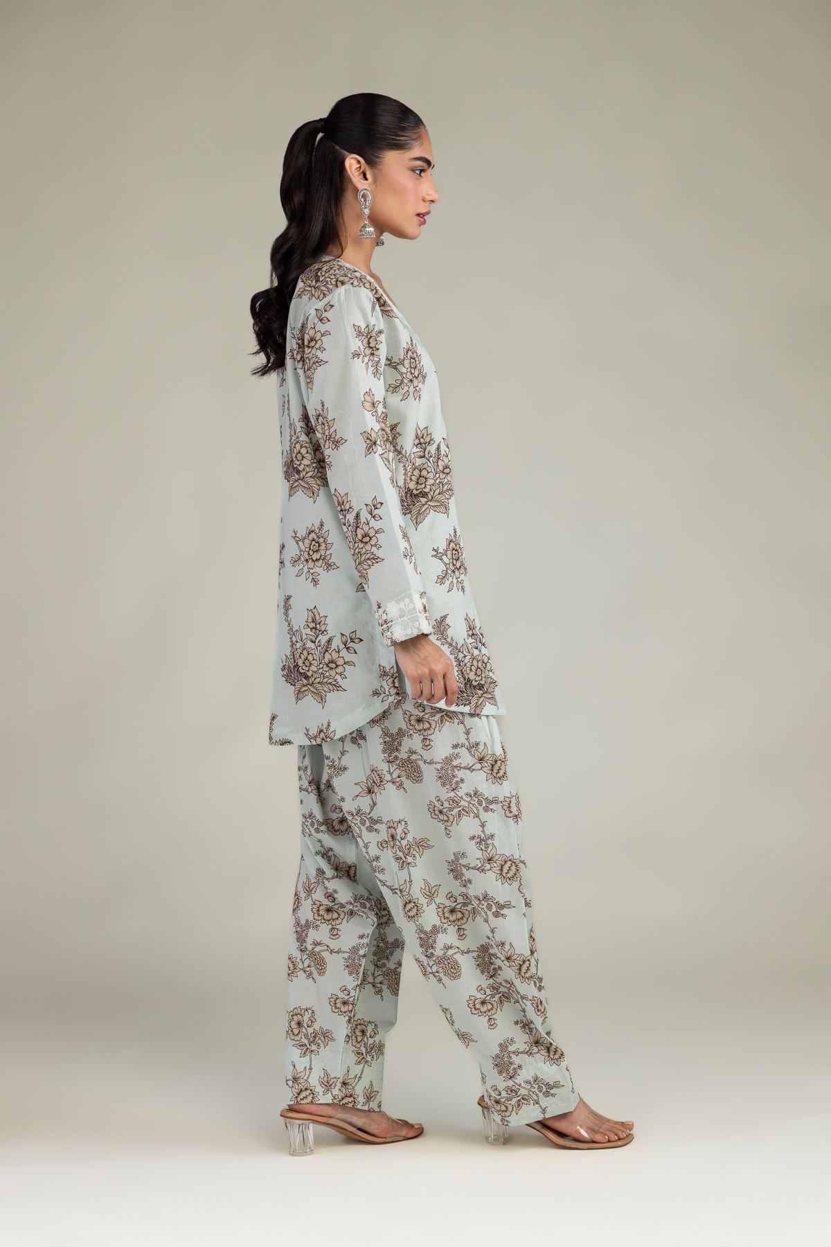 Embroidered Cambric Floral Cambric Shalwar - 1-26-102-A-F-VG