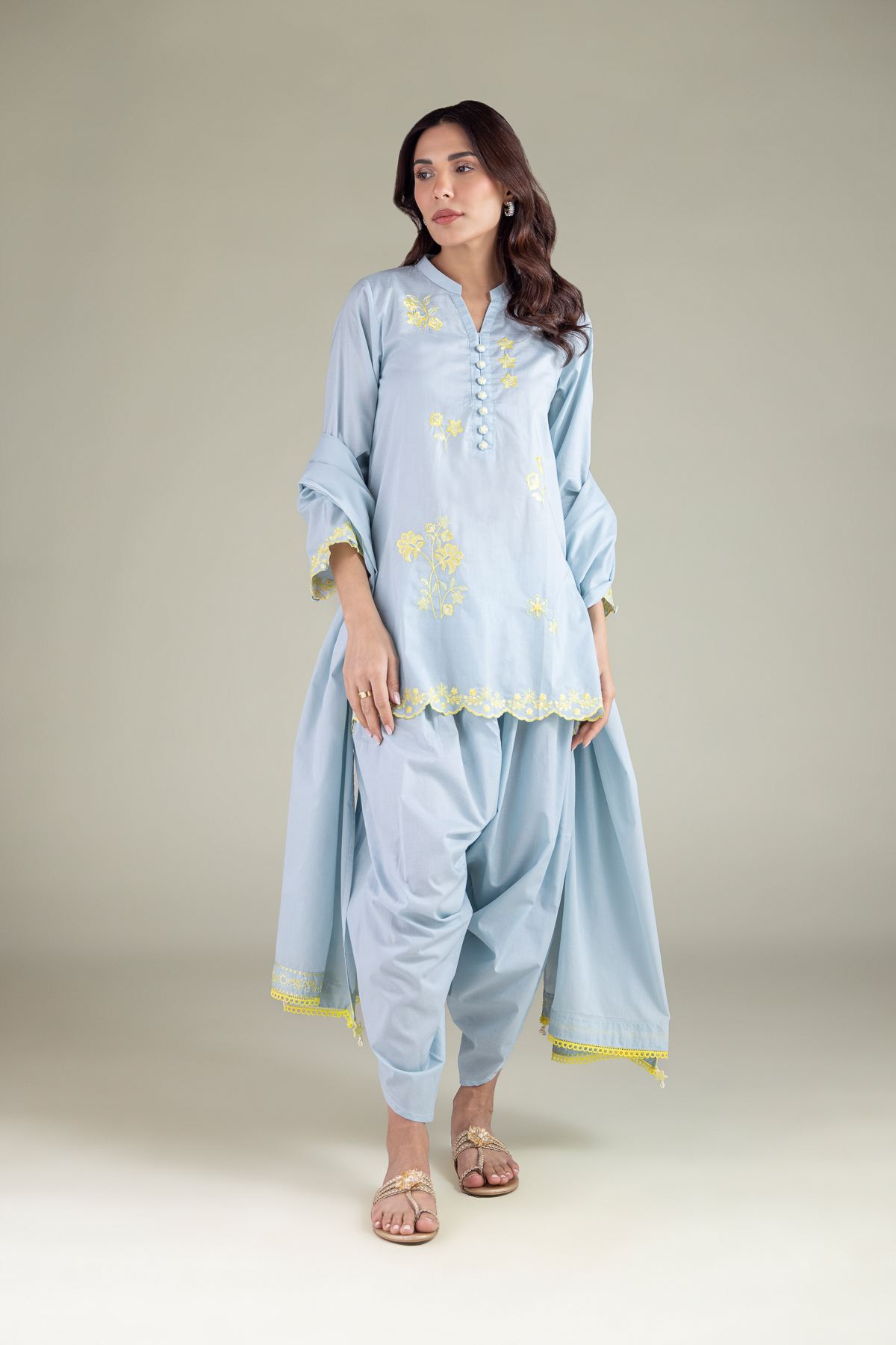 Embroidered Lawn Dupatta - 1-26-127-C-C-VG