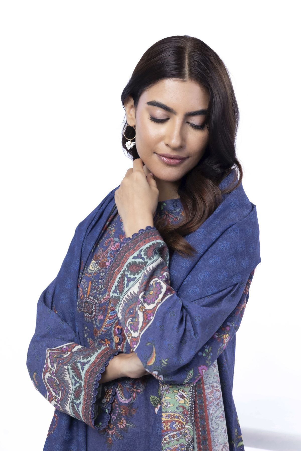 Printed Karandi Fabrics 3 Piece - KRN02A-G-VG