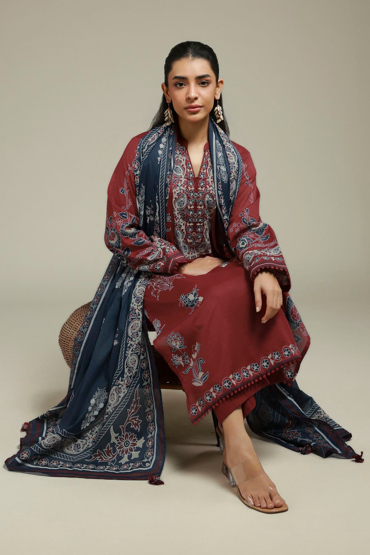Printed Cambric Fabrics 3 Piece - A22-26-112FA1-VG