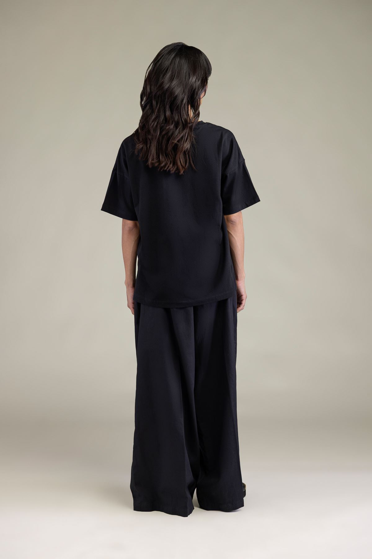 Embroidered Lycra Jersey Short Black T-Shirt - 3-26-204-A-I2-VG