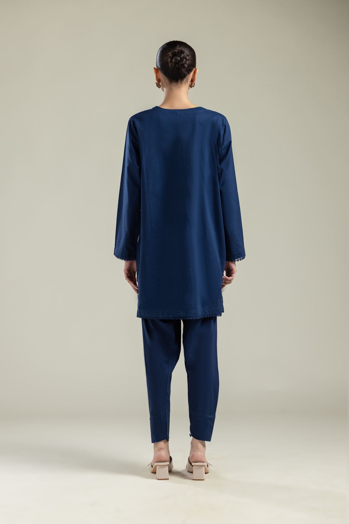 Embroidered Cambric Short Cambric Kurta - T-A113-26-101EI2-VG