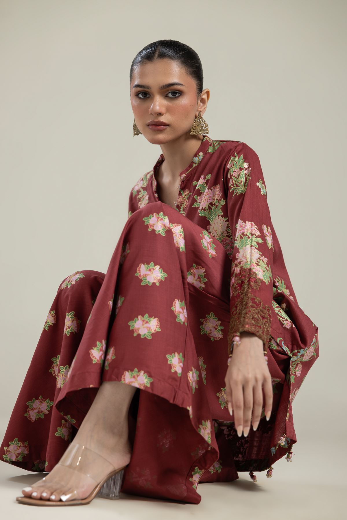 Raw Silk 2-Piece Co-ord Set - 1-26-204-A-A1-VG