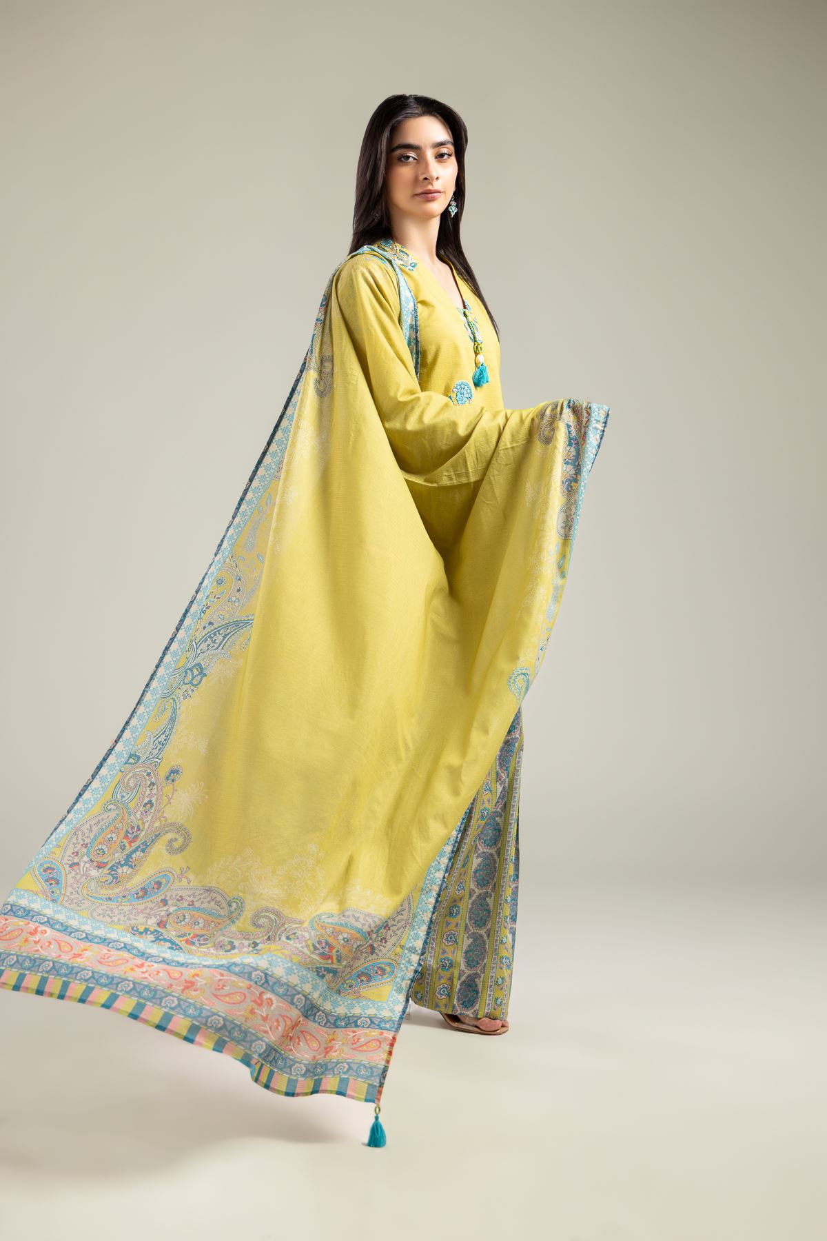 Embroidered Mesuri Floral Mesuri Dupatta - 1-26-142-A-E-VG