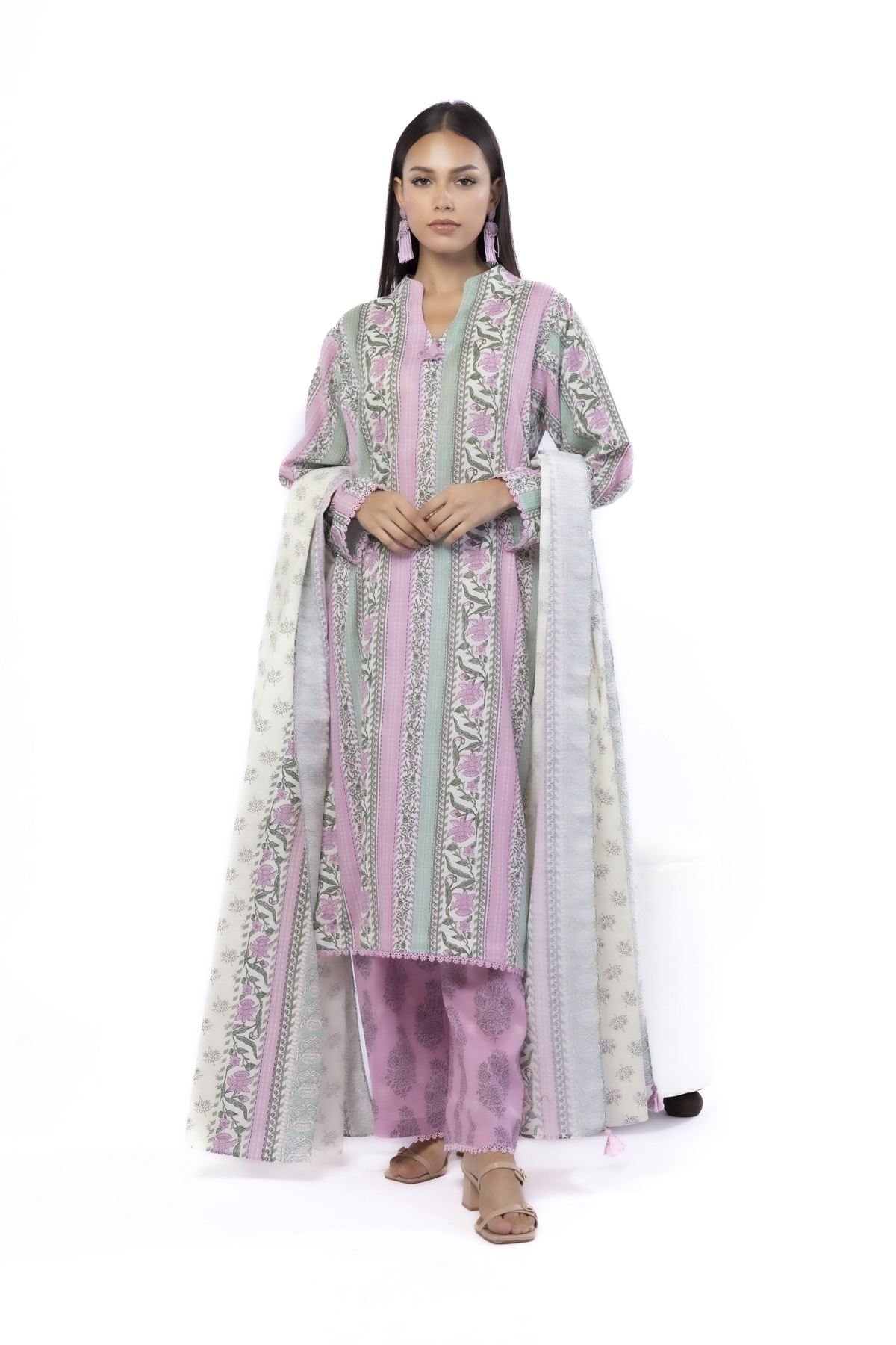 Printed Khaddar Tailored 3 Piece - KN26BST-VG