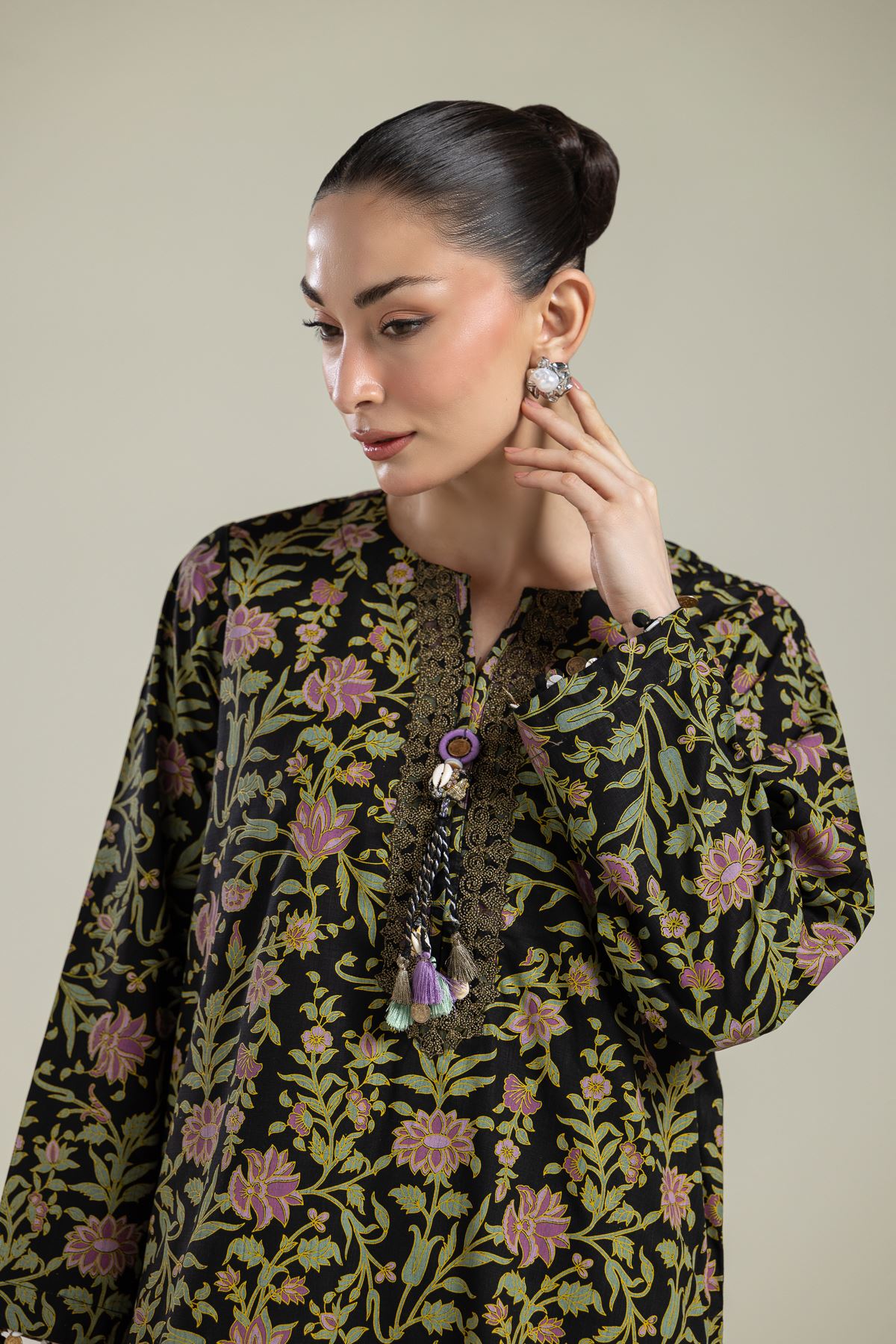 Raw Silk 2-Piece Co-ord Set - 1-26-134-A-G-VG