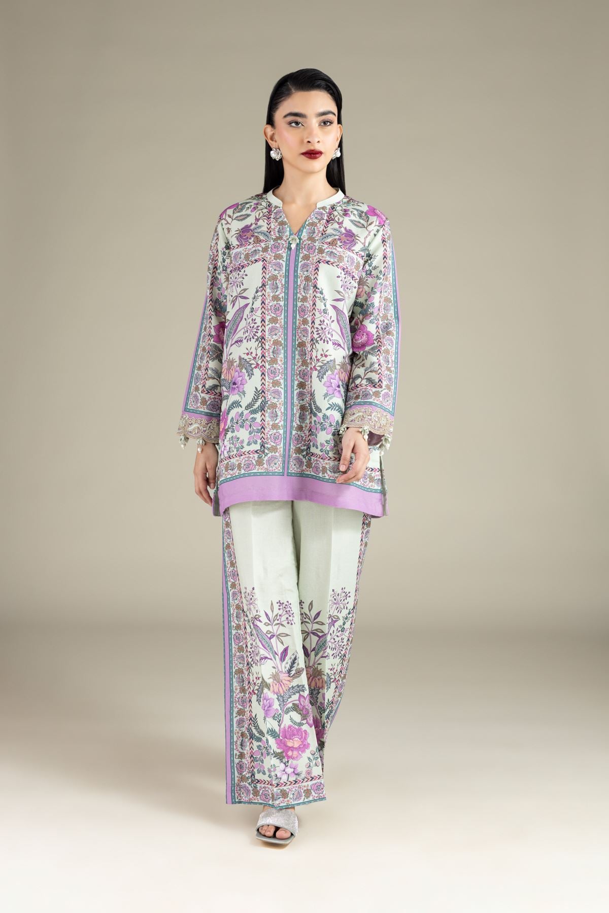 Printed Mesuri Pants - 25-10-12E11-01TB-VG