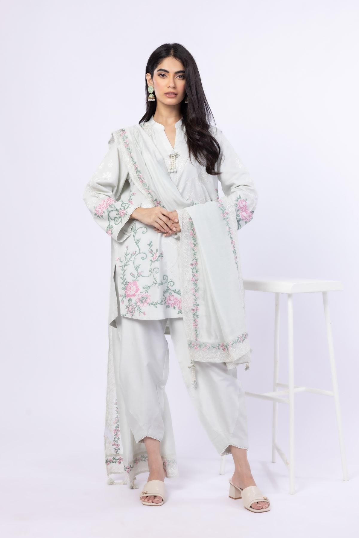 Dyed Raw Silk Pants - 25-10-10S1-01TB-VG
