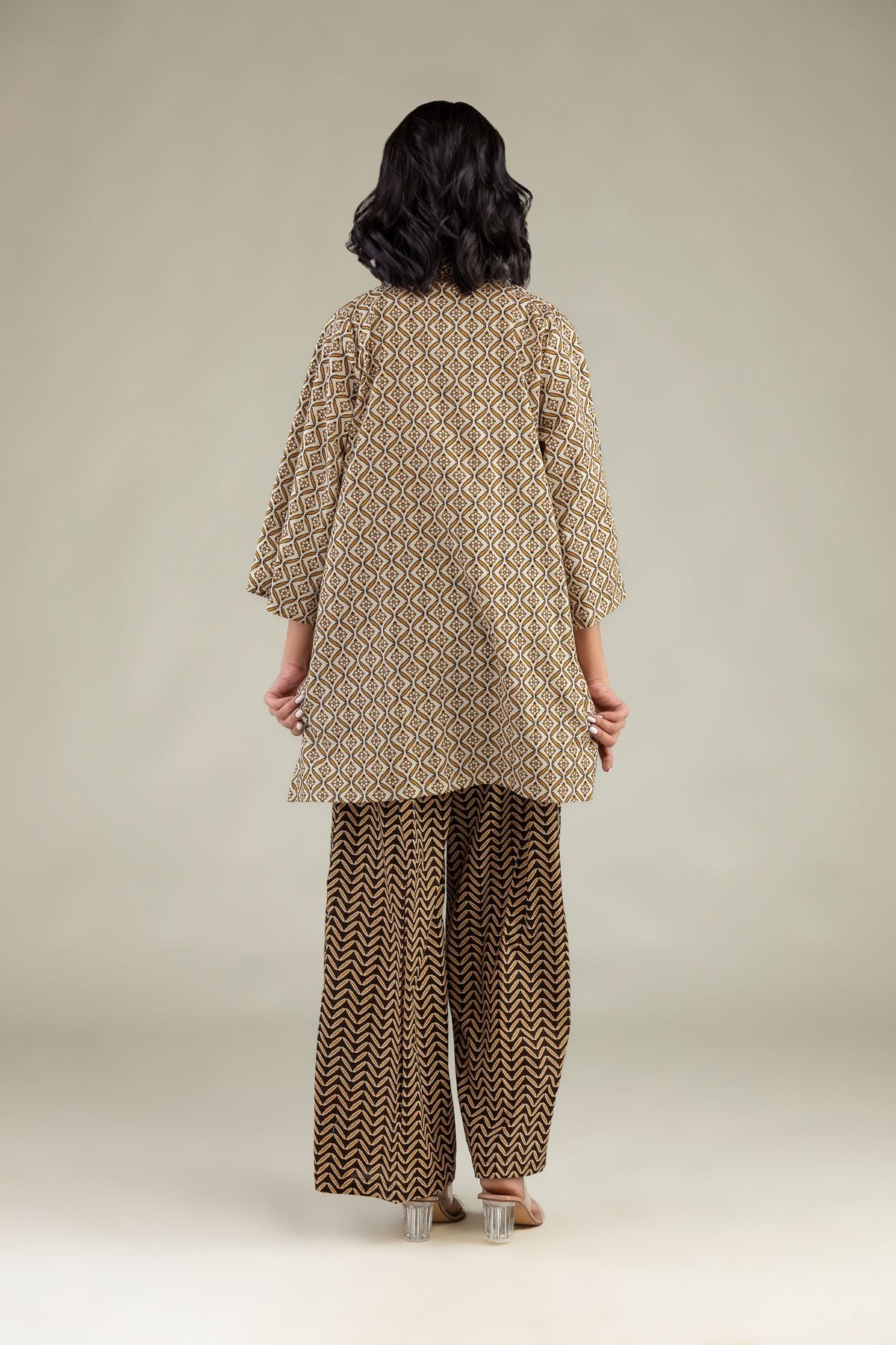 Printed Cambric Short Cambric Kurta - 8-26-303-A-C1-VG