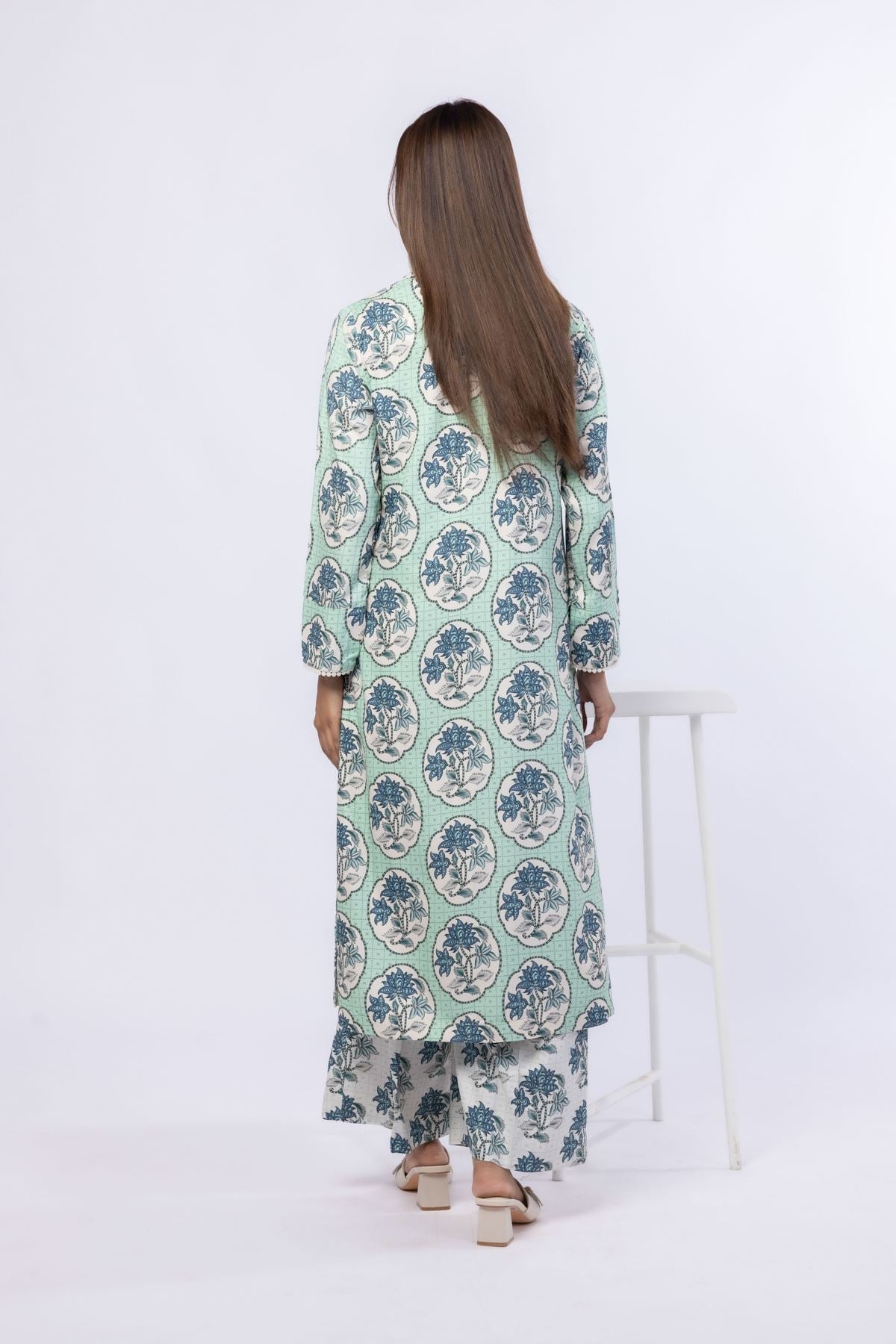 Printed Viscose Crepe Kurta - 25-08-8E6-02TA-VG